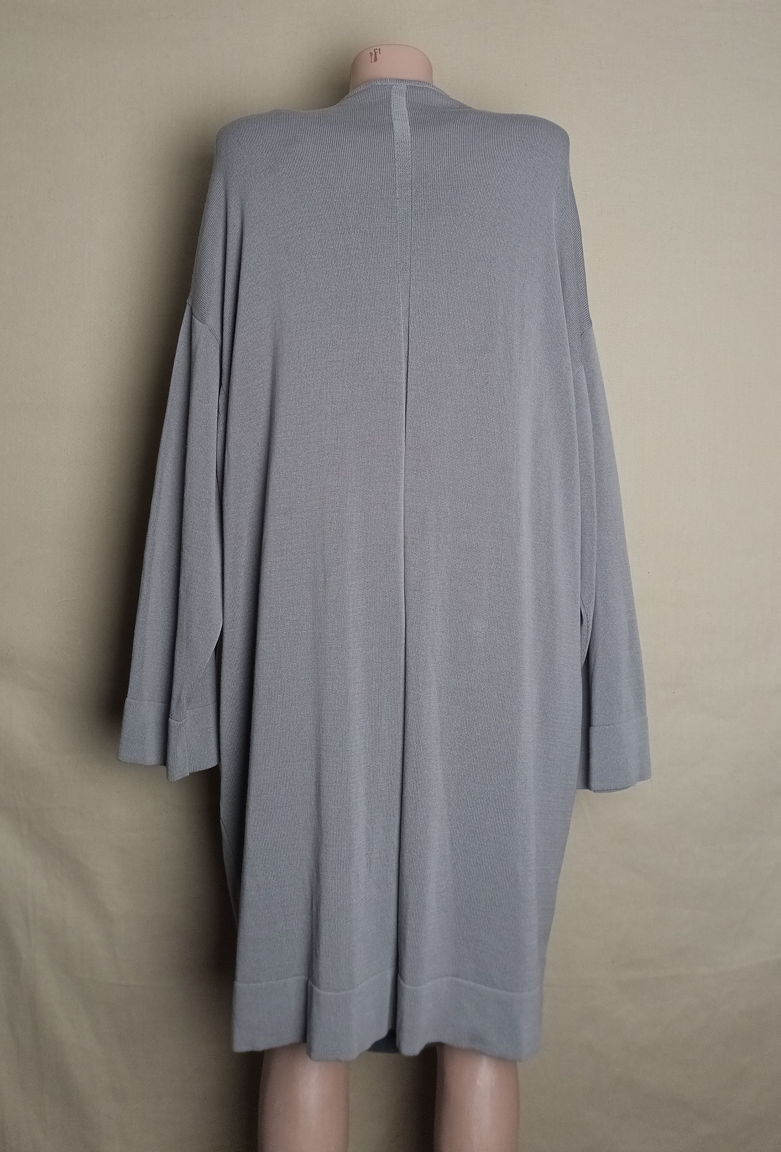 OSKA OSKA Grey Lightweight Cardigan Fine Knit Cotton Sz 2 Size M / US 6-8 / IT 42-44 - 2 Thumbnail