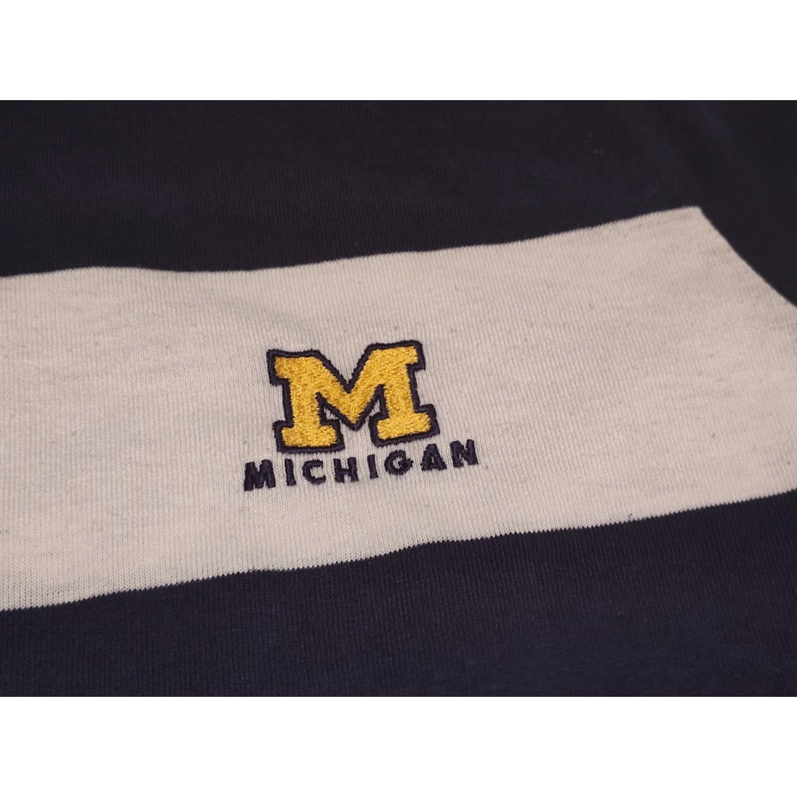 Vintage Vtg Signet Michigan Wolverines Striped Tee Shirt USA Made Single Stitch Size M Size US M / EU 48-50 / 2 - 4 Thumbnail
