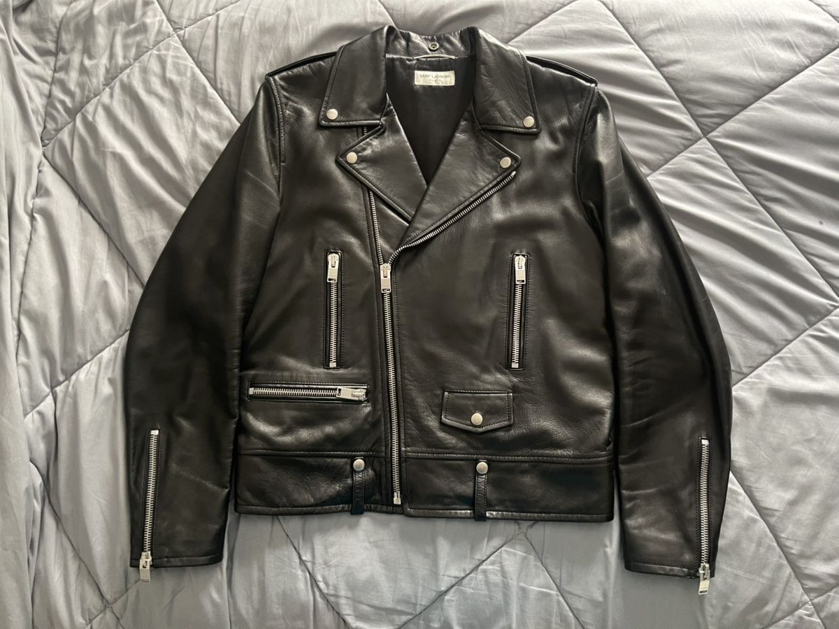 saint laurent paris L01 カーフスキン saint laurentサンローランL01カーフレザーライダースジャケットΩ