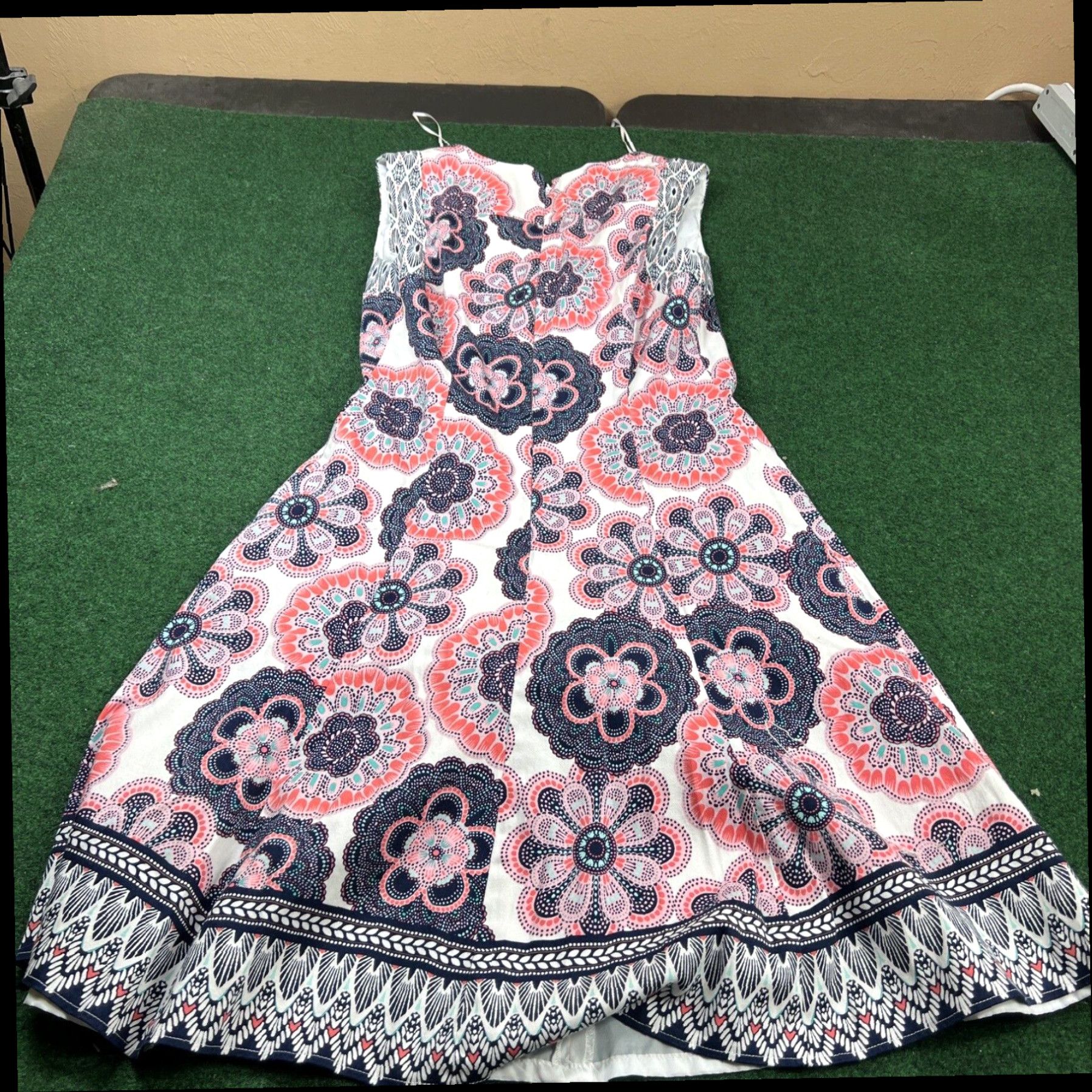 MAGGY LONDON Maggy London Nicolette Midi Dress Floral Paisley Sleeveless Preppy Size 6 Size M / US 6-8 / IT 42-44 - 8 Thumbnail