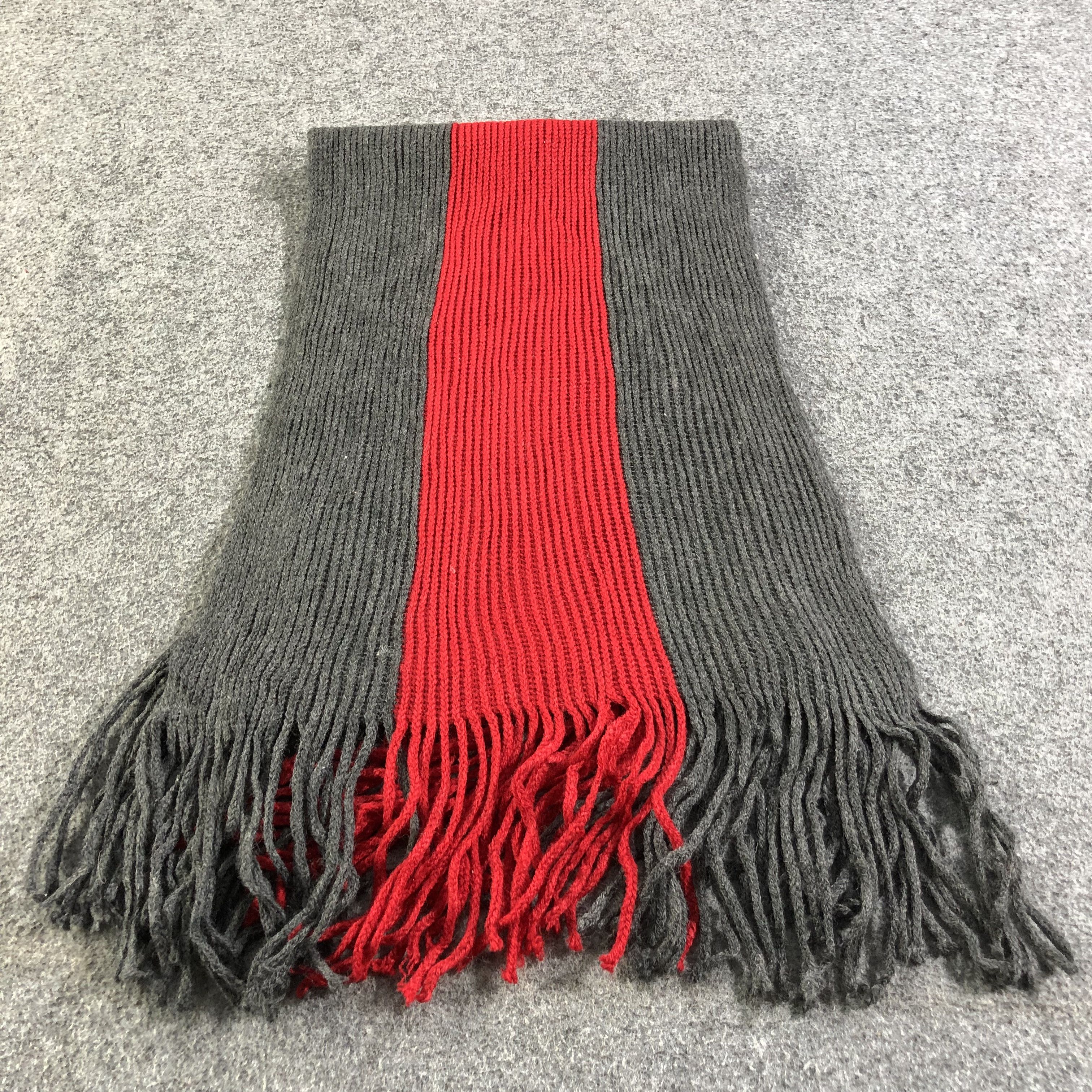 Gap GAP Red & Grey Knit Wool Scarf Muffler V1276 Size ONE SIZE - 2 Thumbnail