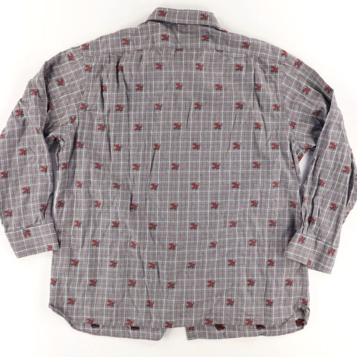 Cremieux Daniel Cremieux Roses Cotton Striped Long Sleeve Button Up Shirt Gray 2XL Mens Shirt Size US XXL / EU 58 / 5 - 4 Thumbnail