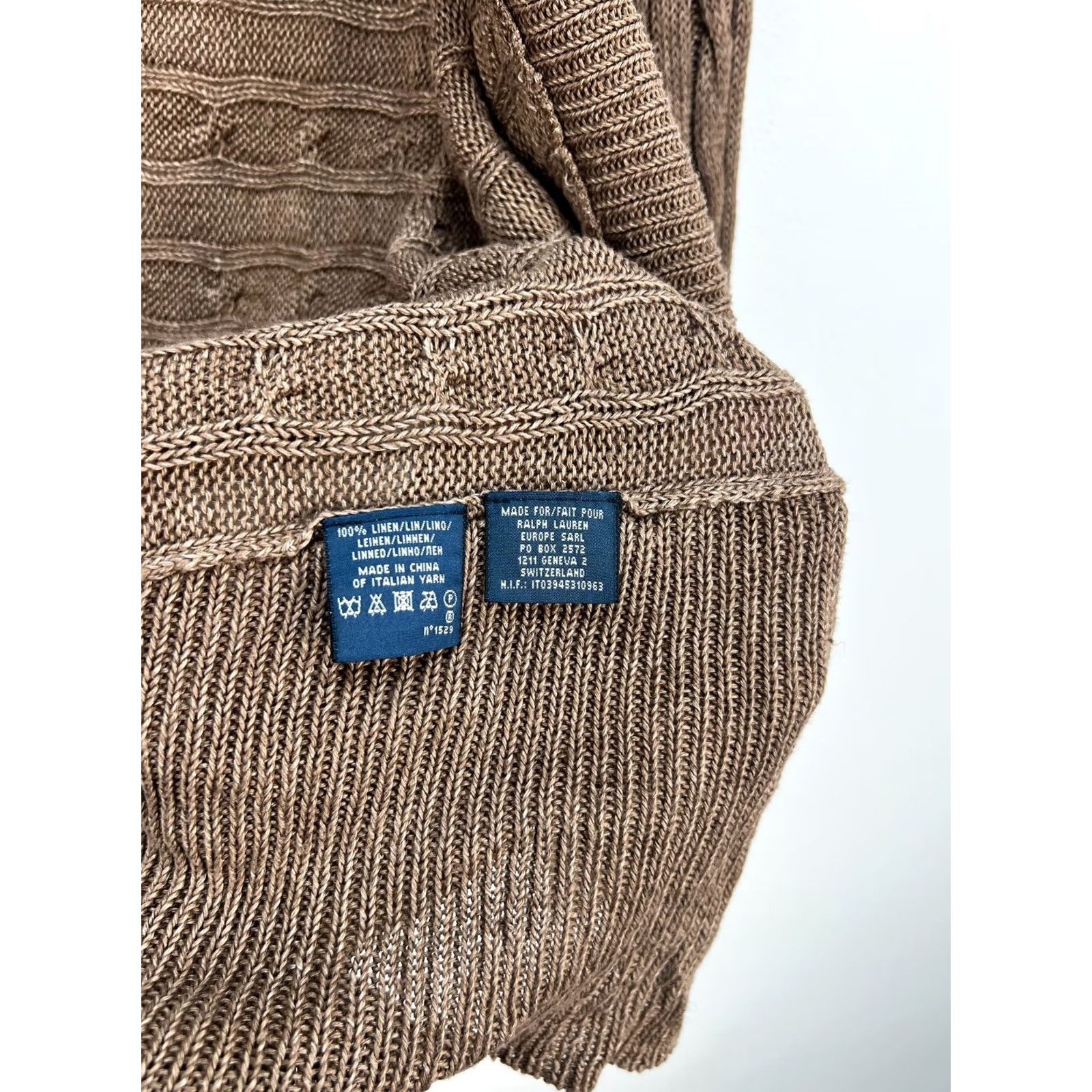Ralph Lauren Ralph Lauren Linen Open Cardigan Knit Sweater Women S Vintage 100% Linen S Light Mokka Brown Front Open Armpit 22in Length 28in Sleeve 29.5in Mens? Size S / US 4 / IT 40 - 7 Thumbnail