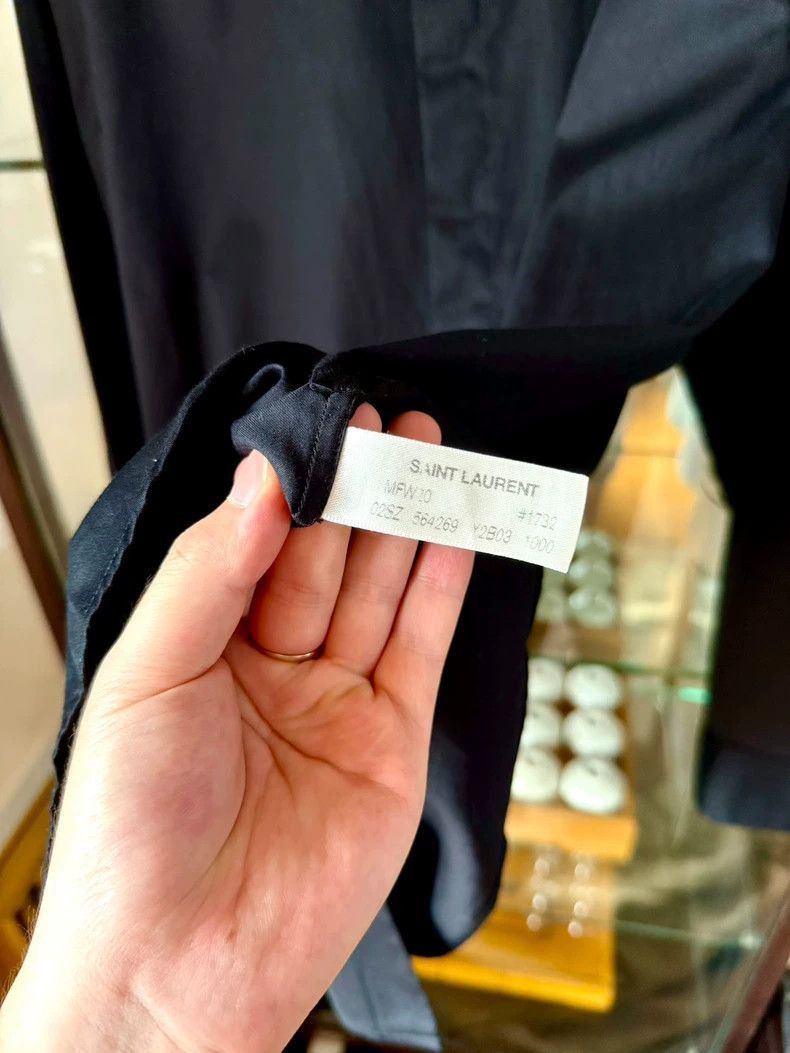 Saint Laurent Paris saint laurent black long sleeve shirt-2507 Size US M / EU 48-50 / 2 - 8 Thumbnail