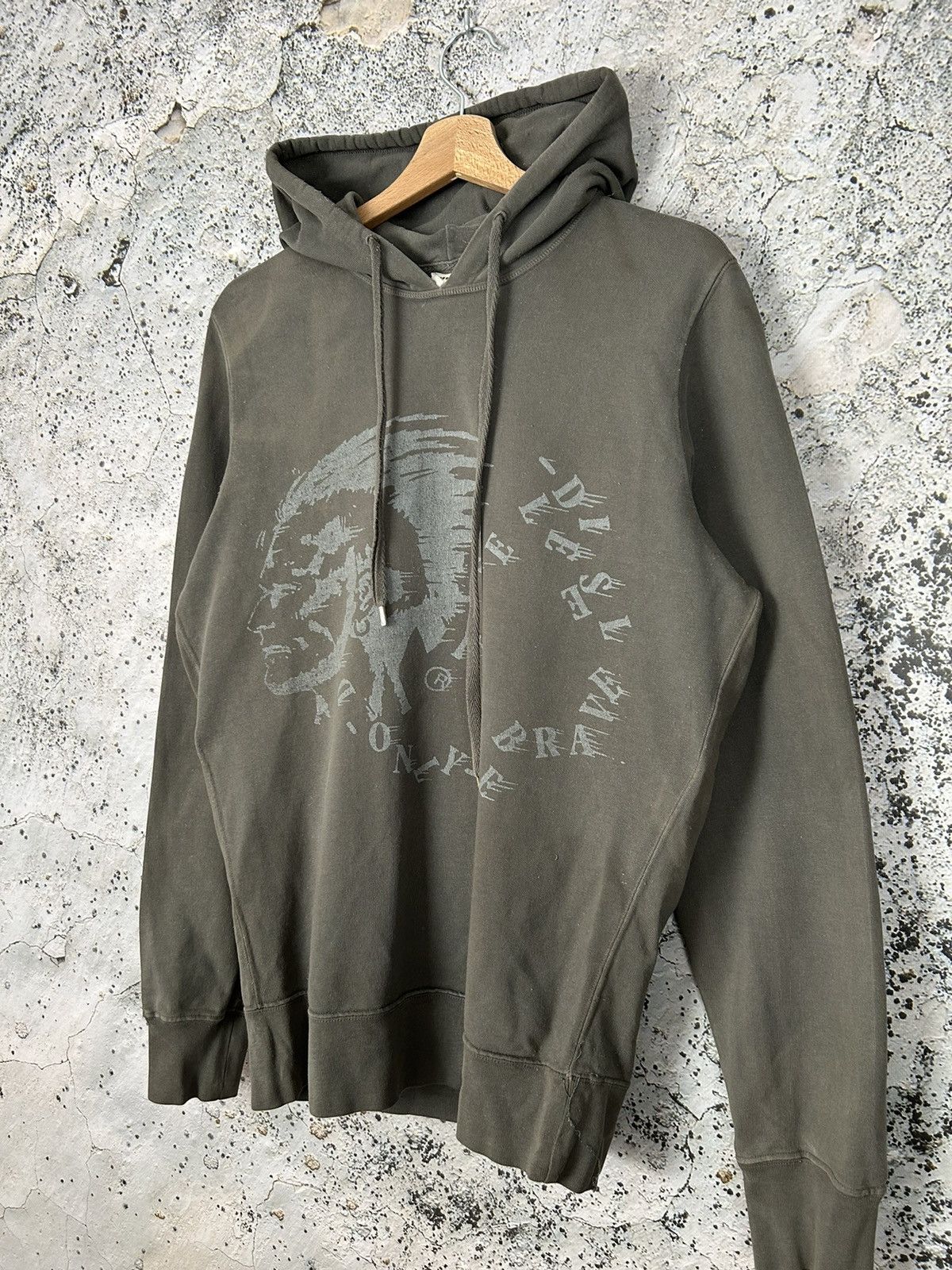 Diesel Vintage Diesel Punk Y2K Olive Hoodie Streetwear Alternative Size US L / EU 52-54 / 3 - 2 Thumbnail