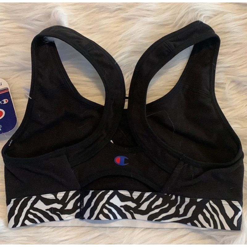 Champion CHAMPION Zebra Print Racerback Sports Bra NWT XS Size ONE SIZE - 2 Thumbnail