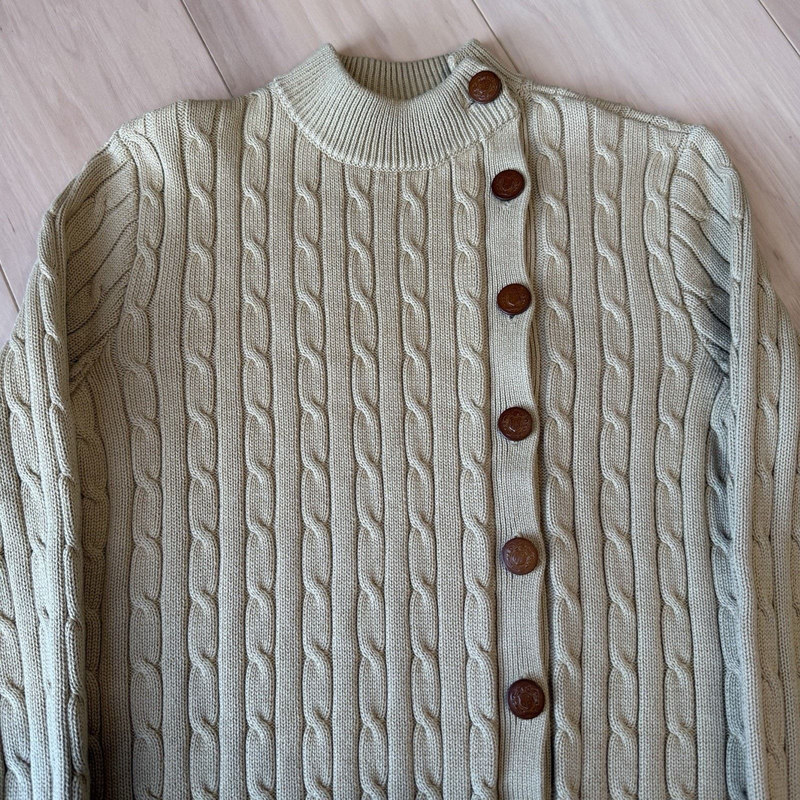 Lauren Ralph Lauren Lauren Ralph Lauren Cable Knit Sweater Women's Small Khaki Size S / US 4 / IT 40 - 4 Thumbnail