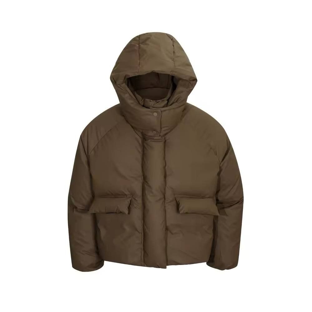 winter warm down jacket with removable hood