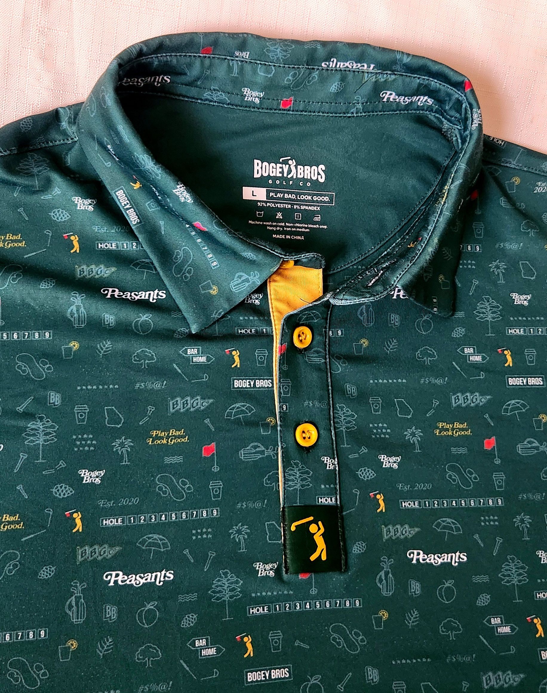 Bogey Boys Bogey Bros Golf Polo Men's SZ Large AOP All Over Print Size US L / EU 52-54 / 3 - 6 Thumbnail