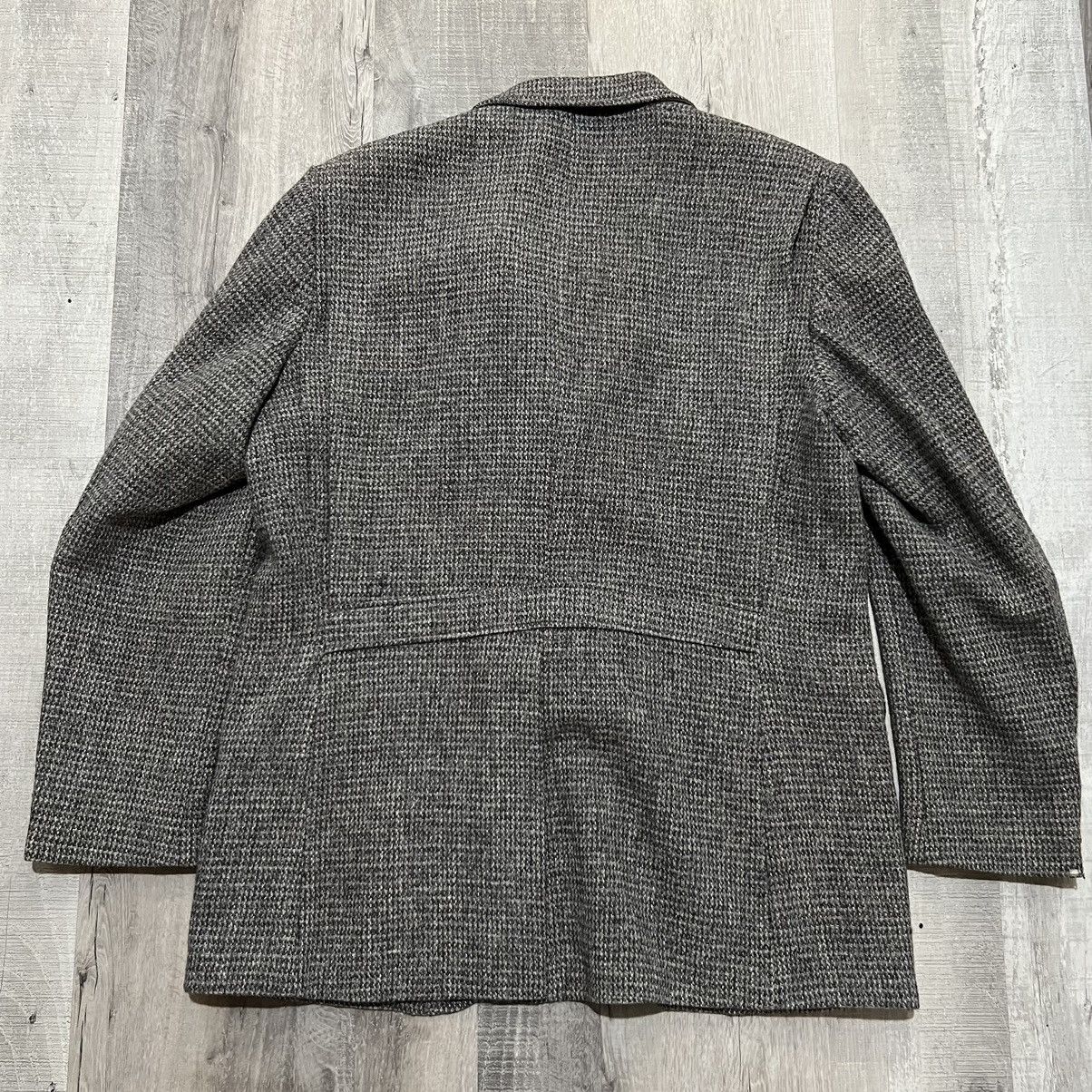 Harris Tweed × L.L. Bean × Vintage VTG LL Bean Harris Tweed Blazer Grey Wool England Size 48R - 2 Thumbnail