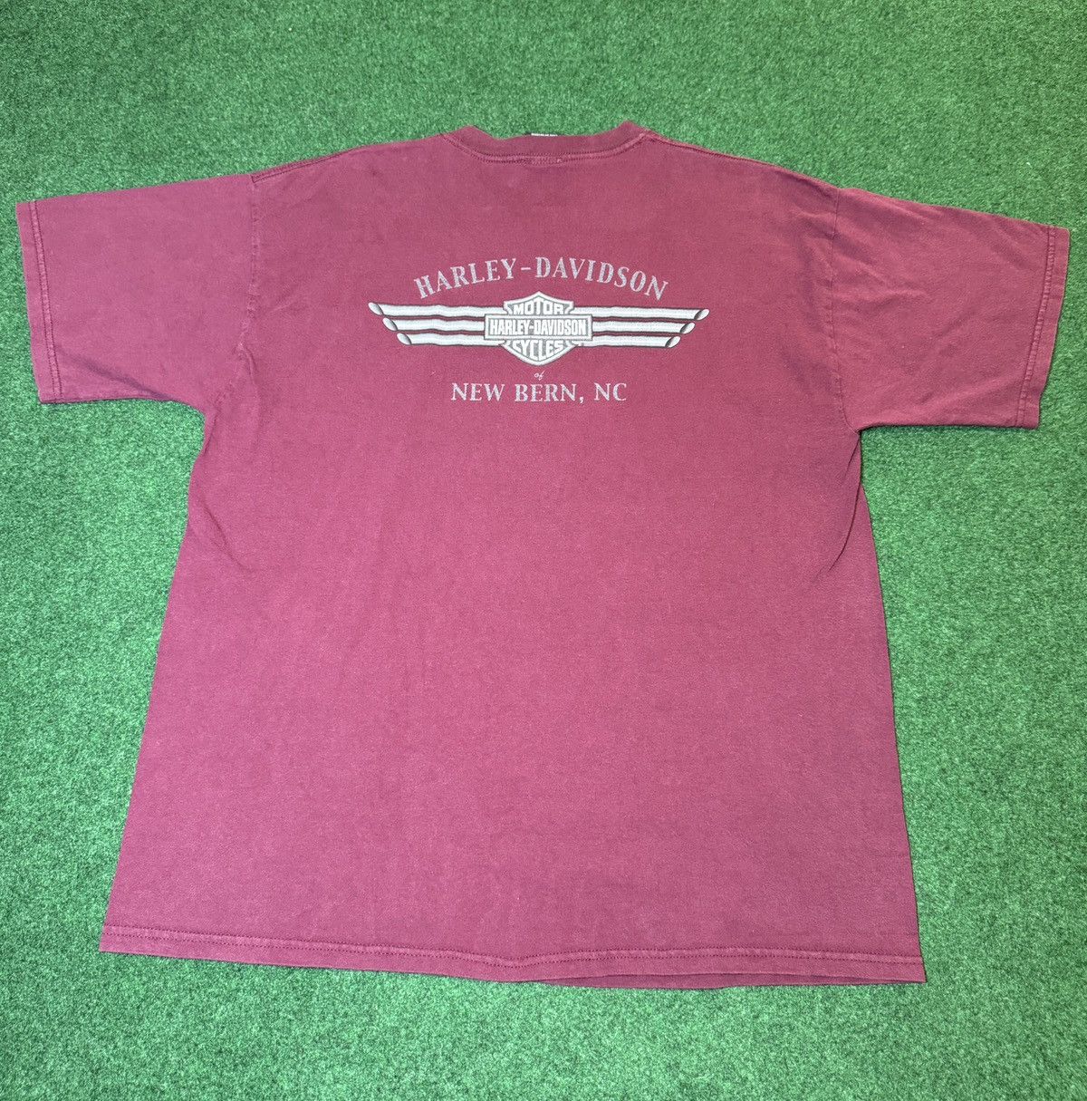Harley Davidson × Vintage Vintage 90s Y2K Harley Davidson Emblem Biker XL T Shirt Size US XL / EU 56 / 4 - 3 Thumbnail