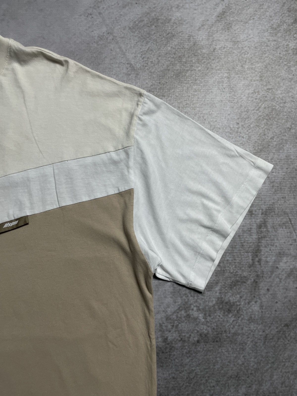 MSGM MSGM Milano Two Tone Tshirt Size US XL / EU 56 / 4 - 3 Thumbnail