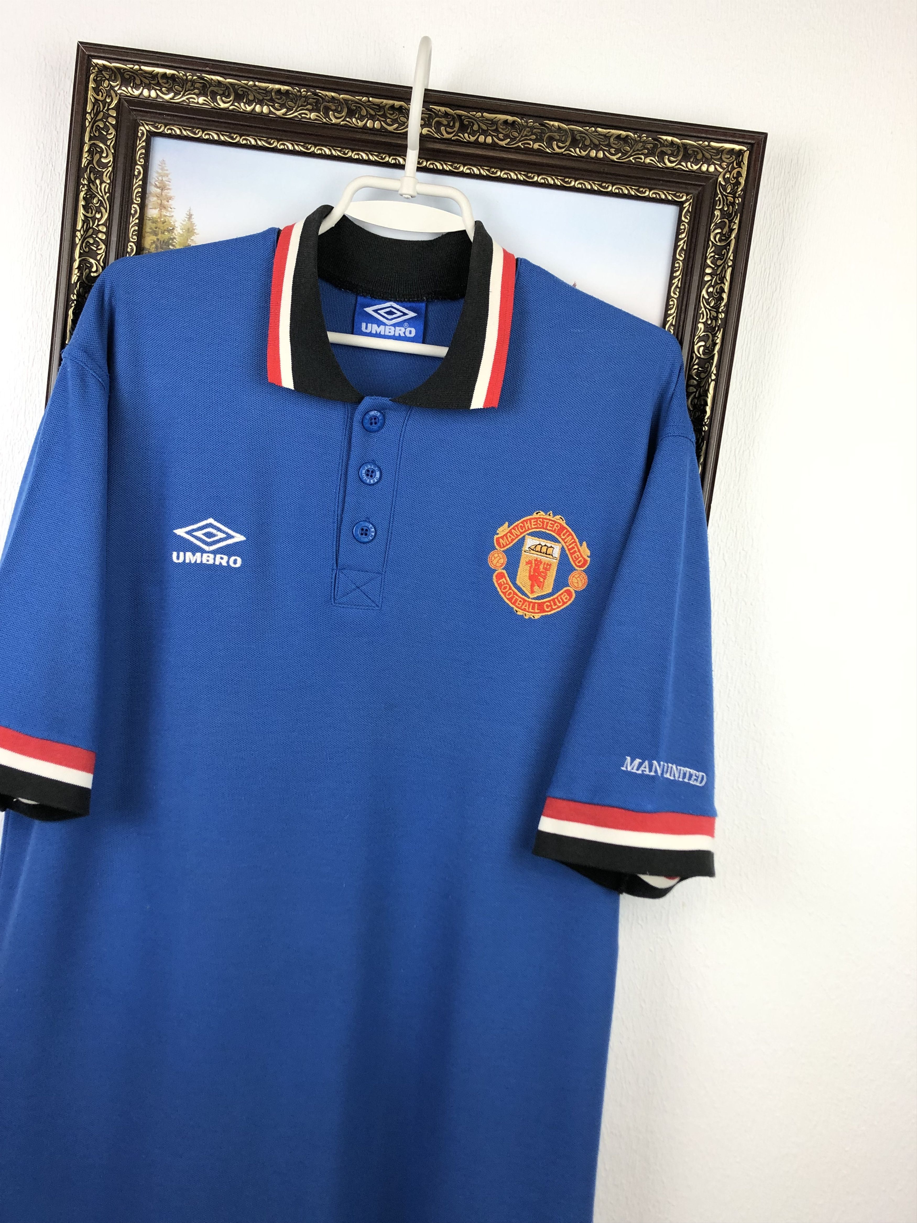 Umbro Vintage 90's Manchester United Football Shirt Soccer Jersey Size US XL / EU 56 / 4 - 4 Thumbnail