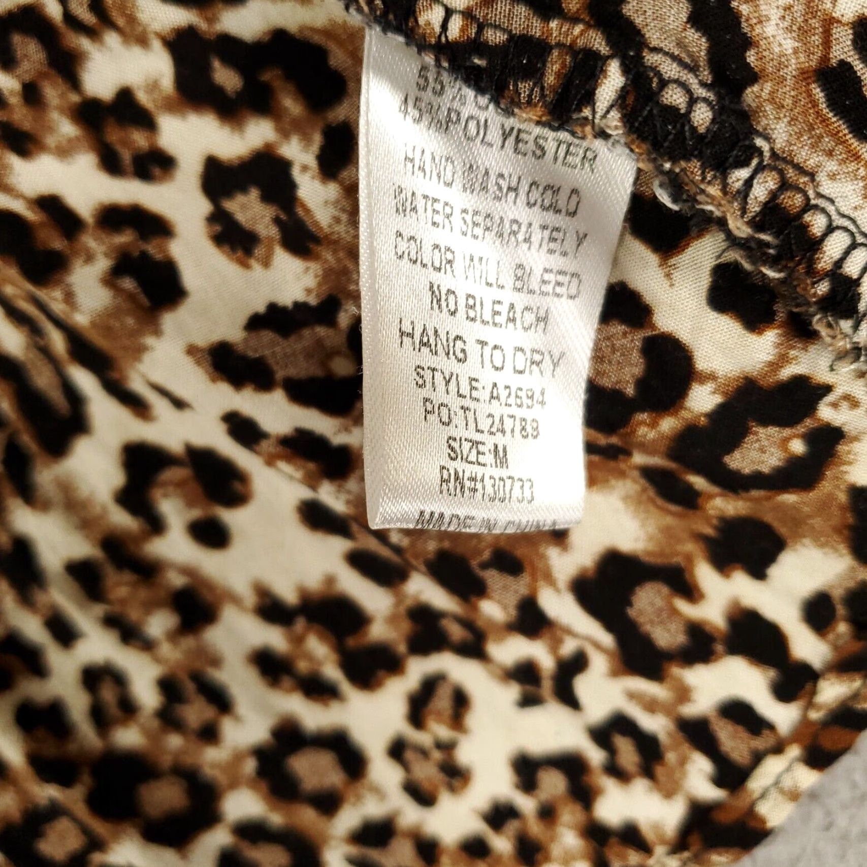 Vintage Womens Leopard Print Tunic Oversize Medium Long Sleeve V-Neck Collared Blouse Casual Shirt Oversized Modern UMGeE Size M / US 6-8 / IT 42-44 - 6 Thumbnail