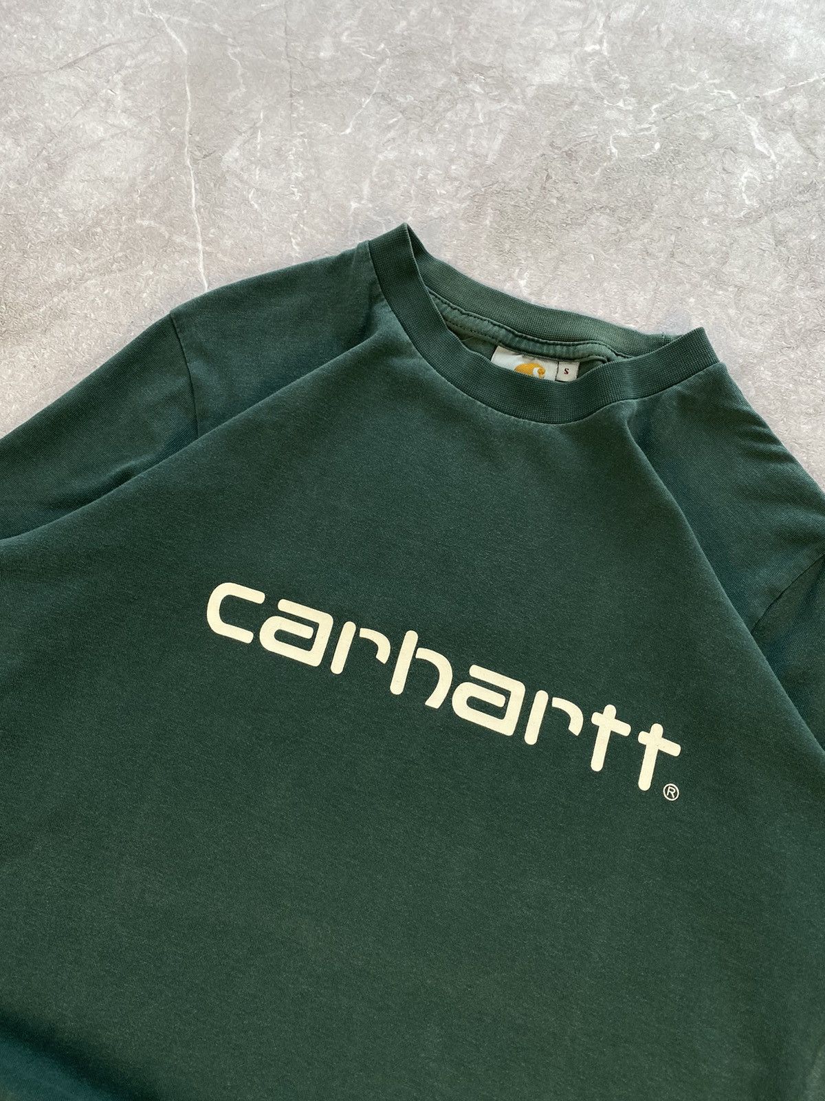 Carhartt × Vintage Vintage Y2K Carhartt Big Centre Logo Shirt 90s Green Size S Size US S / EU 44-46 / 1 - 3 Thumbnail