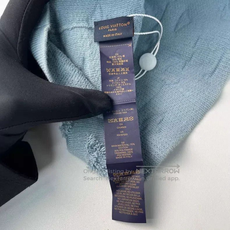 Louis Vuitton Louis Vuitton 25 new MONOGRAM SPONGE blue embossed Terry f Size ONE SIZE - 8 Thumbnail