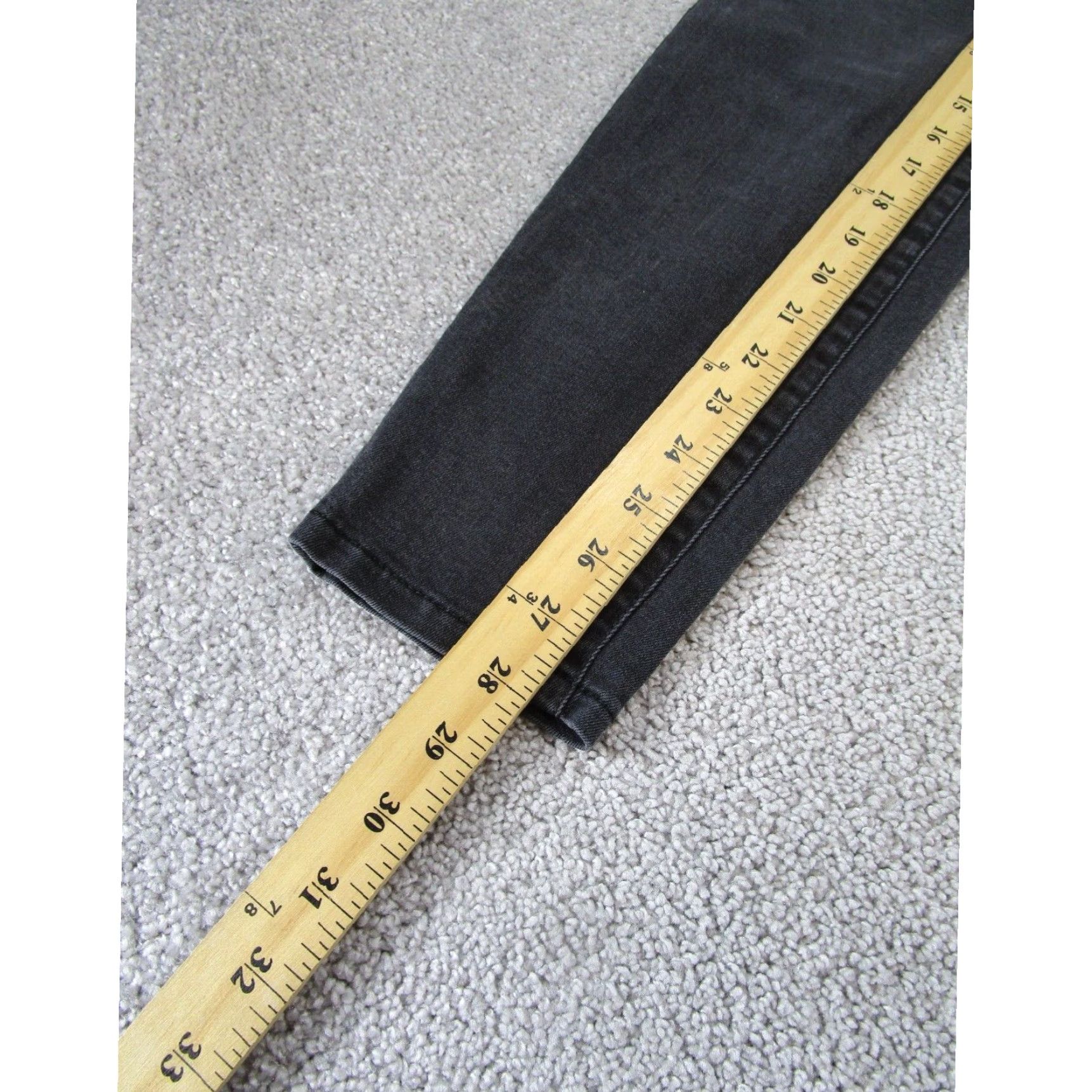 J. Jill J.Jill Womens Leggings 12 Faded Black Gray Denim Size 34" / US 12 / IT 48 - 4 Thumbnail