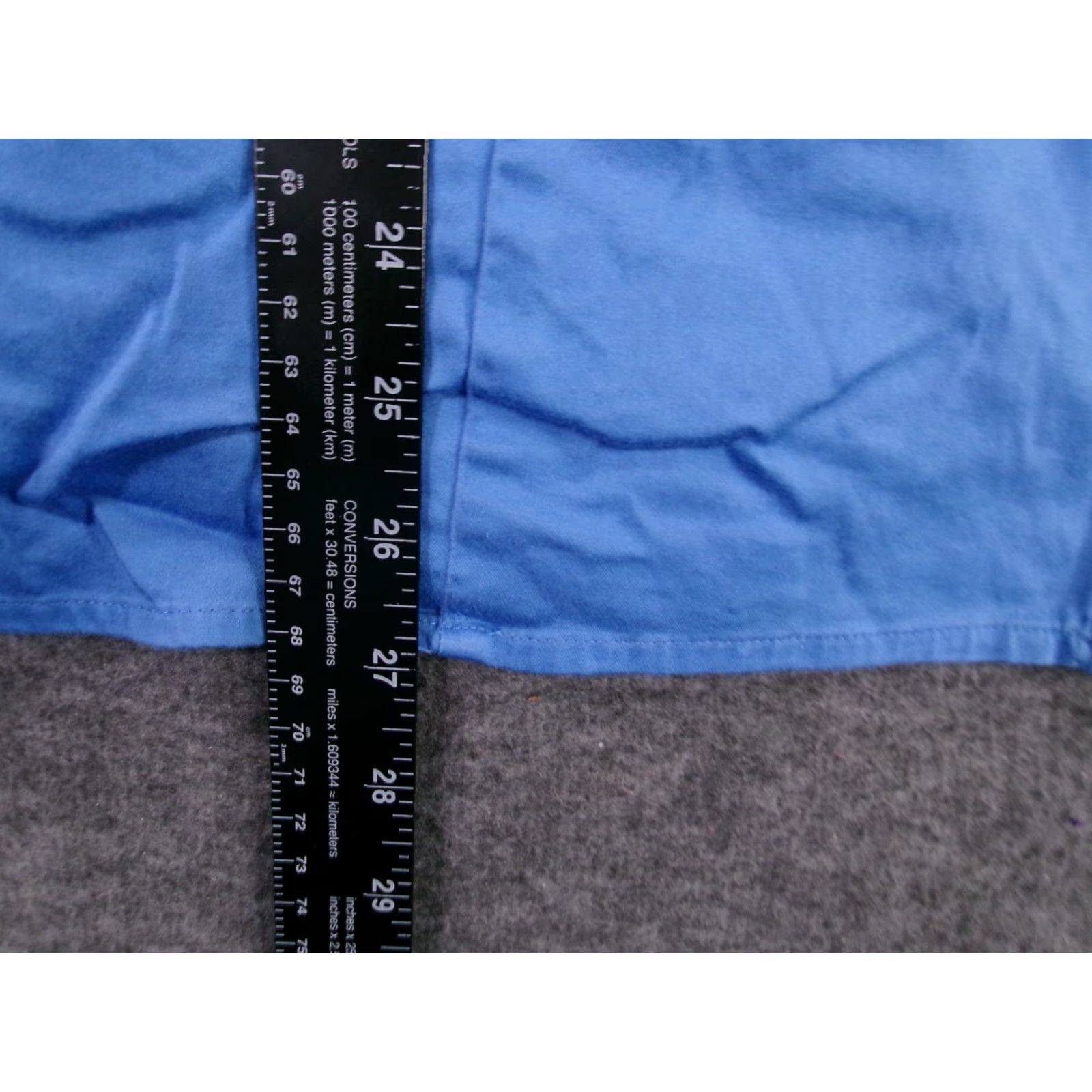 Vintage Lane Bryant Button-Up Top Women 28 Blue Casual Day Office Basic Classic Preppy Shirt Mens? Wait. Size 4XL / US 24-26 - 5 Thumbnail