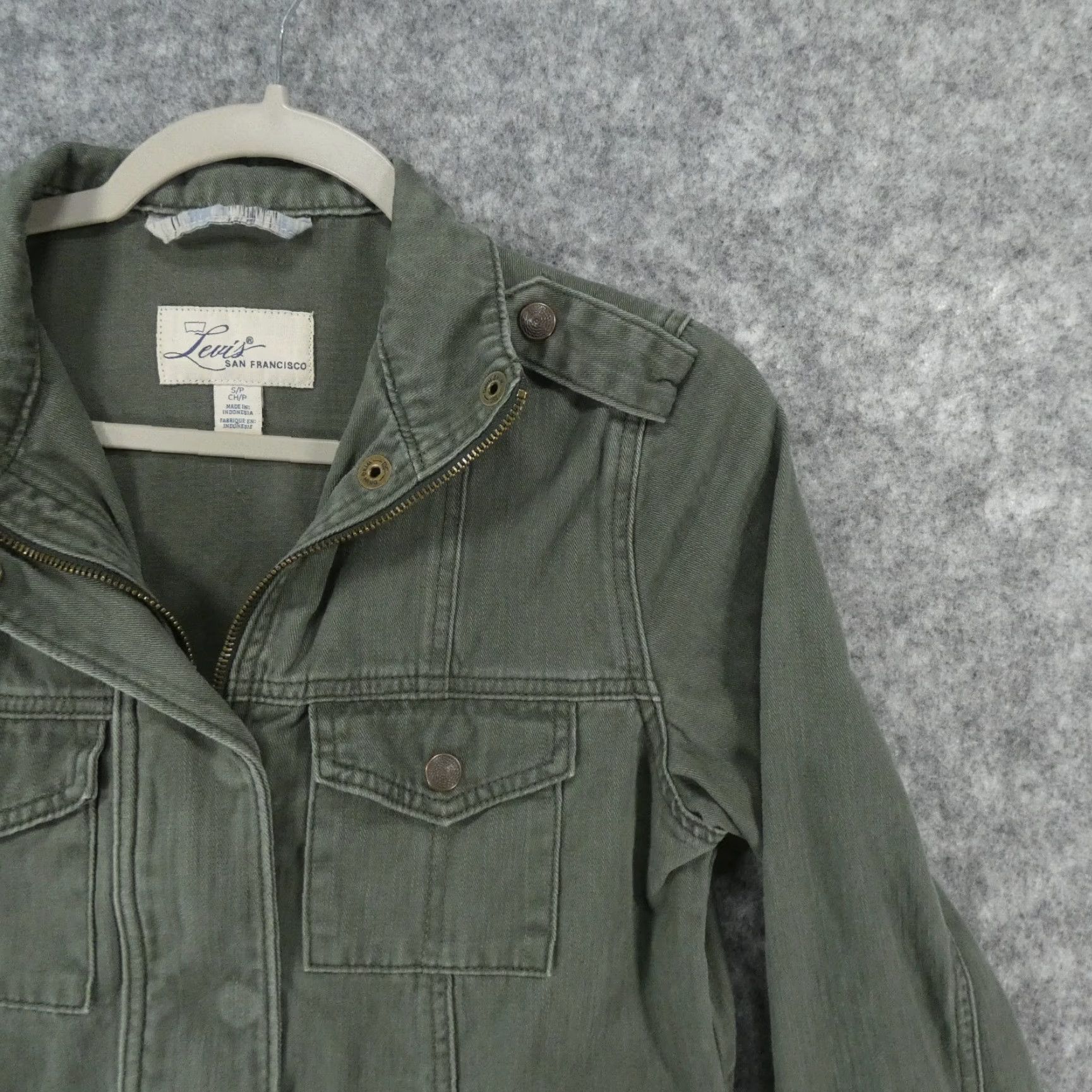 Levi's Levi's Jacket Womens Small Green Snap Over Full Zip Chore Coat Casual Size S / US 4 / IT 40 - 6 Thumbnail