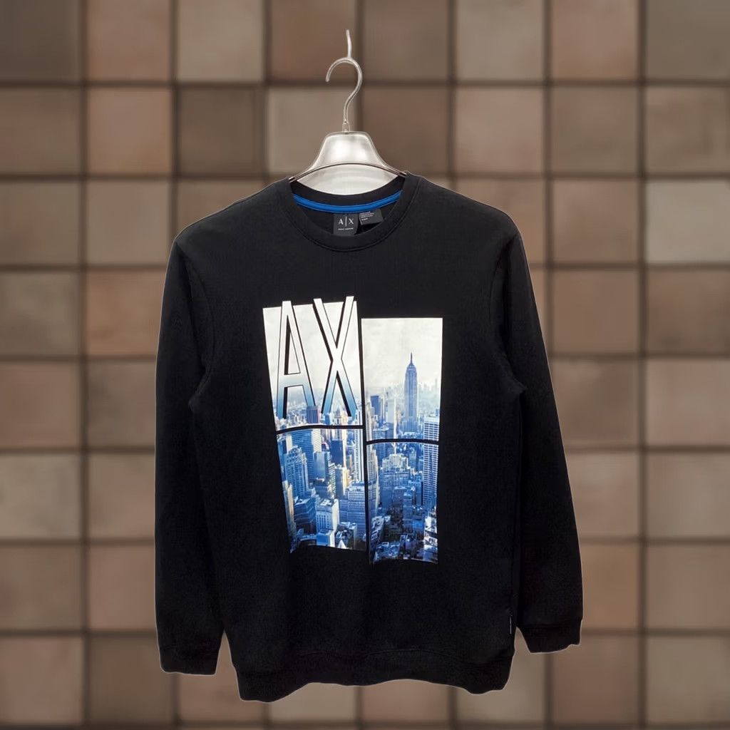 Armani Exchange ARMANI EXCHANGE Sweatshirt Black Men M Graphics Sweat Size: M Black Men Size US M / EU 48-50 / 2 - 1 Thumbnail