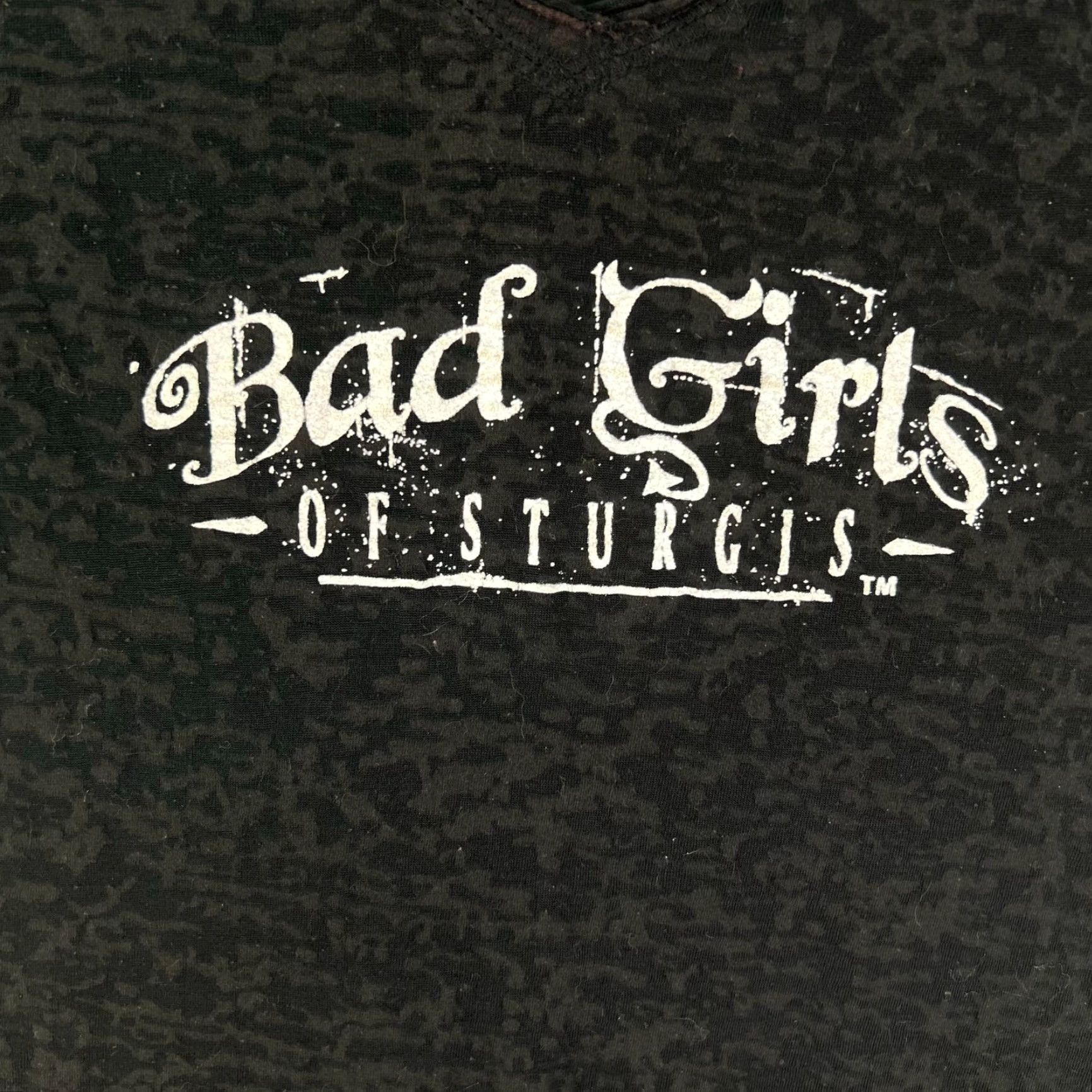Vintage Lace Top Bad Girls Of Sturgis Rally Womens Size M Black V Neck Size M / US 6-8 / IT 42-44 - 2 Thumbnail