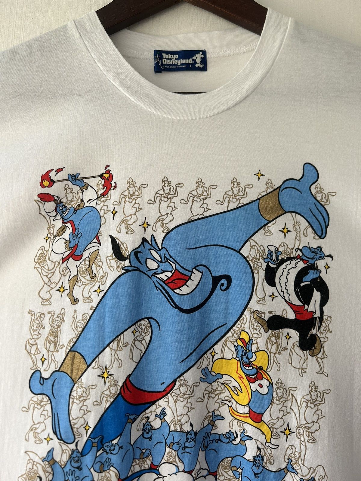 Vintage Vintage 1990s Aladdin Disney Promo Tokyo Disneyland Park Tee Size US L / EU 52-54 / 3 - 3 Thumbnail