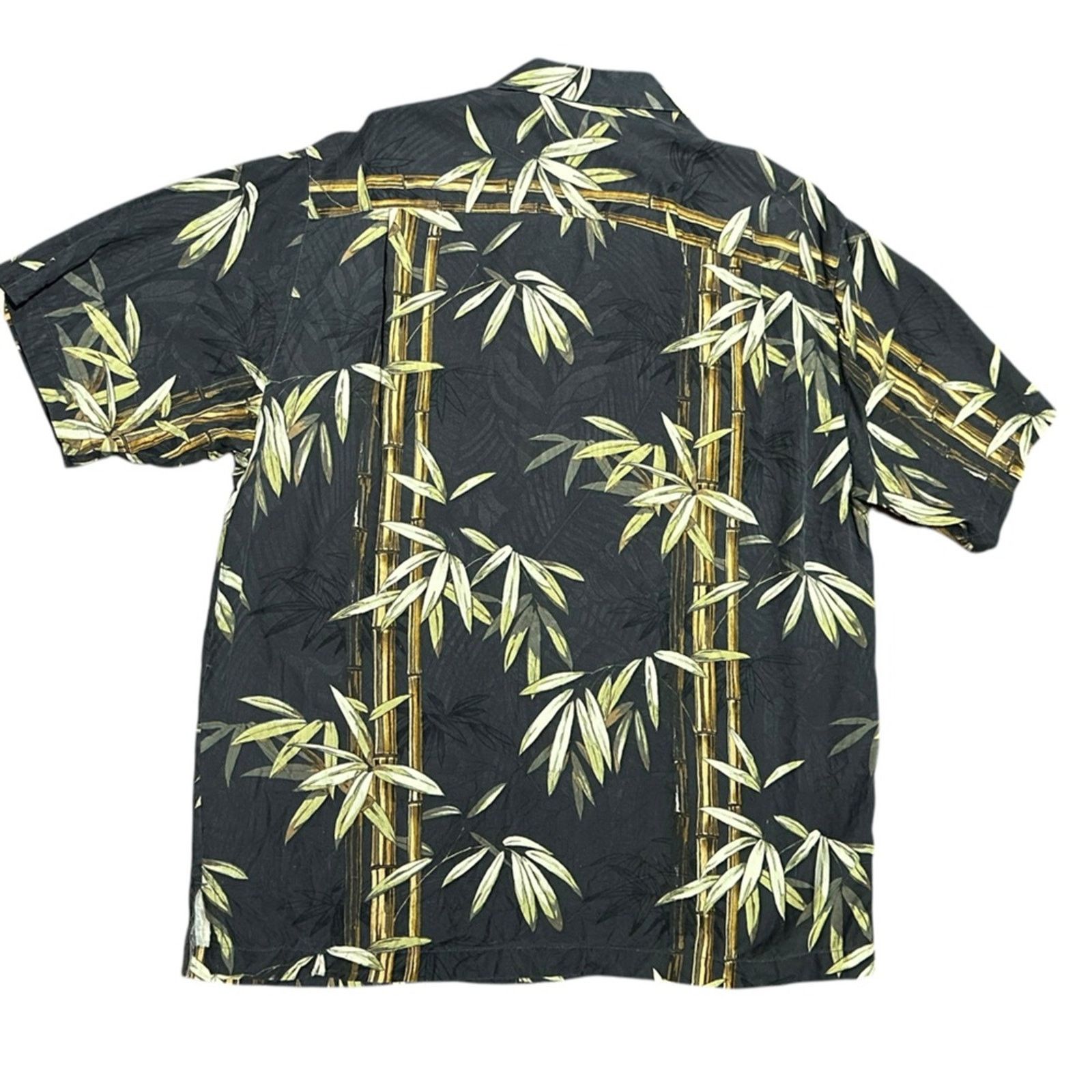 Tommy Bahama Tommy Bahama Large Black Silk Short Sleeve Shirt Bamboo Size US L / EU 52-54 / 3 - 2 Thumbnail