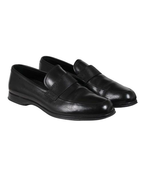 Prada Loafers Black Leather Sport Rubber Sole - 02254 Size US 8.5 / EU 41-42 - 1 Thumbnail