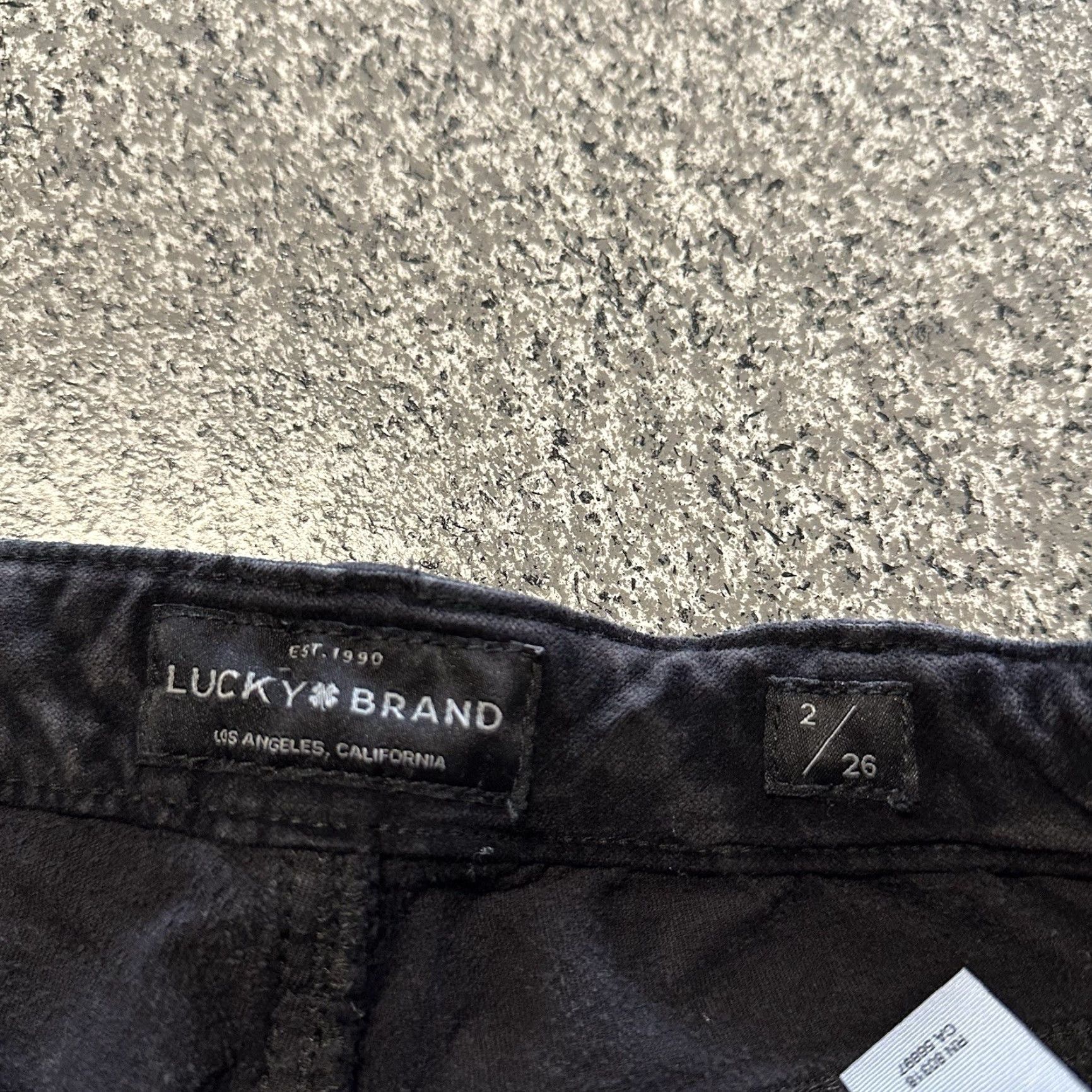 Lucky Brand Lucky Brand Womens 2/26x28 Brooke Velvet Jegging Mid Rise Black Jeans Pant Skinny 63% Cotton 33% Viscose 4% Elastane Pockets Stretch Size 26" / US 2 / IT 38 - 4 Thumbnail