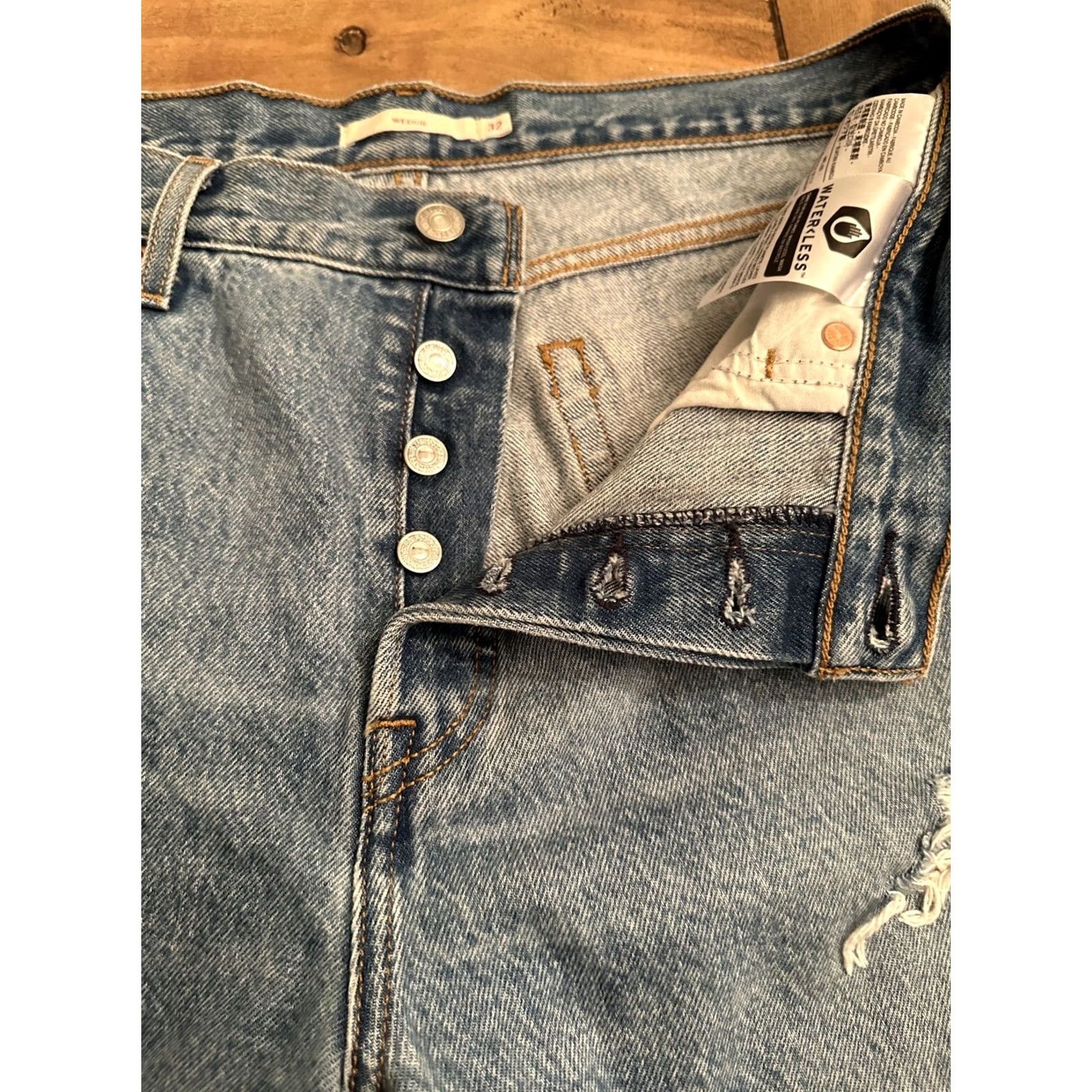 Levi's LEVI'S Wedgie Straight Ankle Jeans Button Fly Women’s 32 Red Tab Jeans Women’s Vintage? (VINTAGE) Size 24" / US 00 / IT 34 - 5 Thumbnail