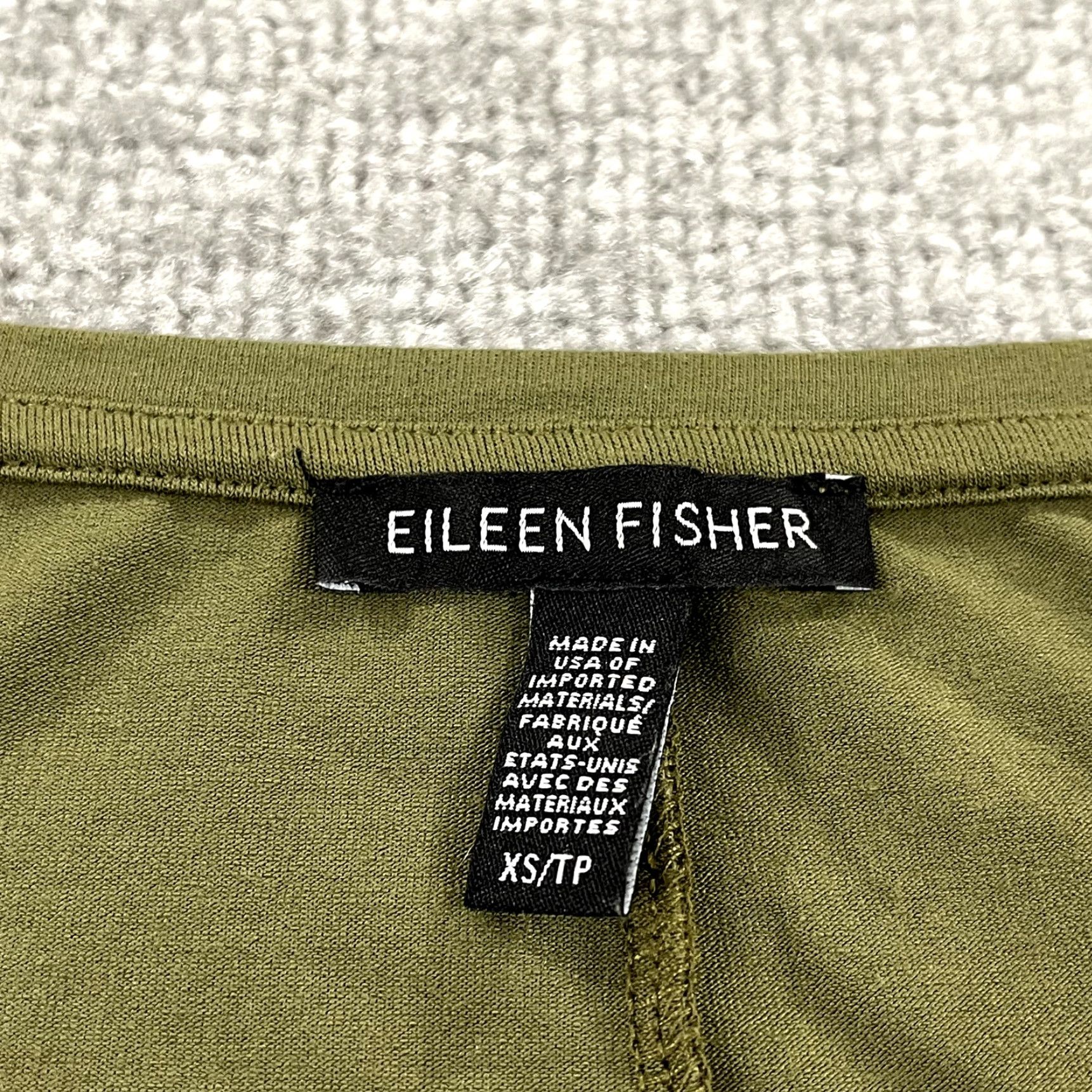 Eileen Fisher EILEEN FISHER Shirt Womens XS Green Oversized Sleeveless Blouse Top Viscose Size XS / US 0-2 / IT 36-38 - 2 Thumbnail