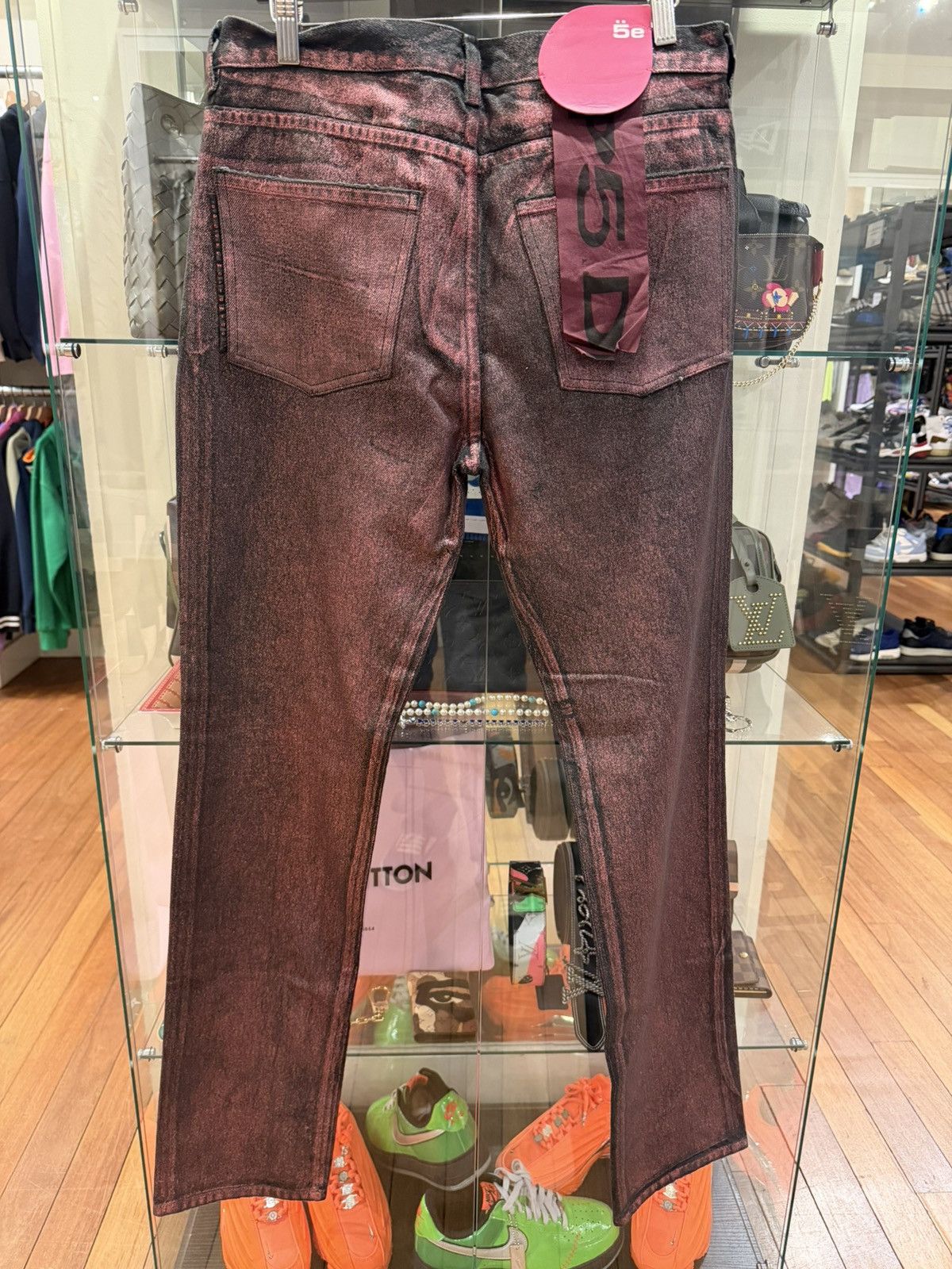 Sp5der Sp5der Metallic Wash Black Denim Jeans Size US 34 / EU 50 - 2 Thumbnail