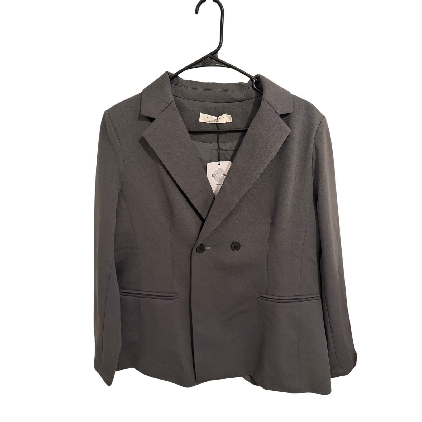 Other Exlura Dark Gray Lightweight Long Sleeve Loose Fit Jacket Size L / US 10 / IT 46 - 4 Thumbnail