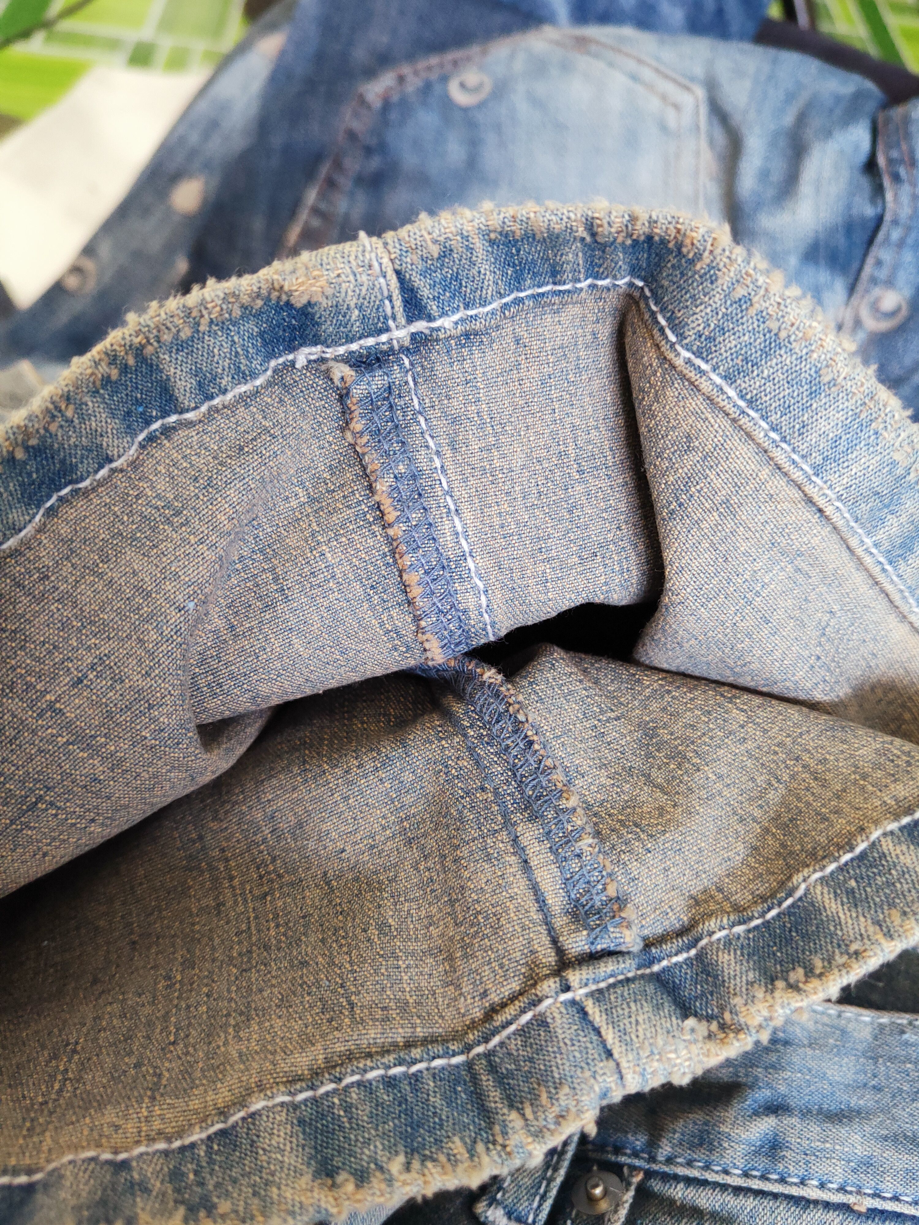 Japanese Brand Penty's Blue Distressed Ripped Boot Cut Jeans #W344 Size 26" / US 2 / IT 38 - 14 Thumbnail