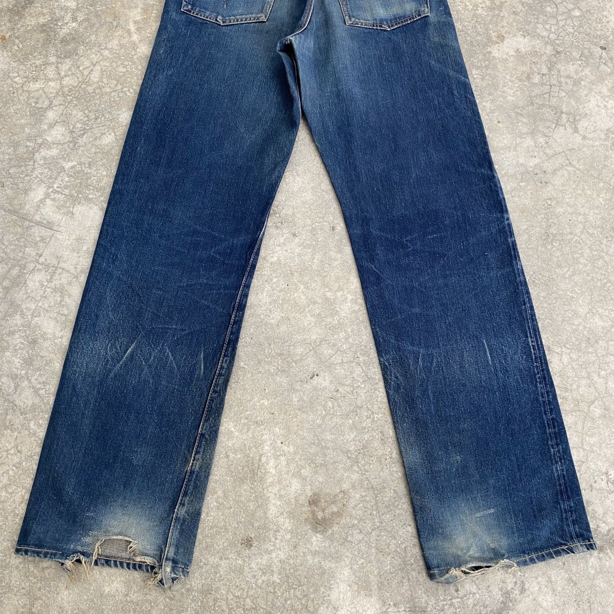 Sugar Cane Vintage 90’s Sugar Cane Faded Blue Wide Leg Selvedge Jeans Size US 33 - 10 Thumbnail
