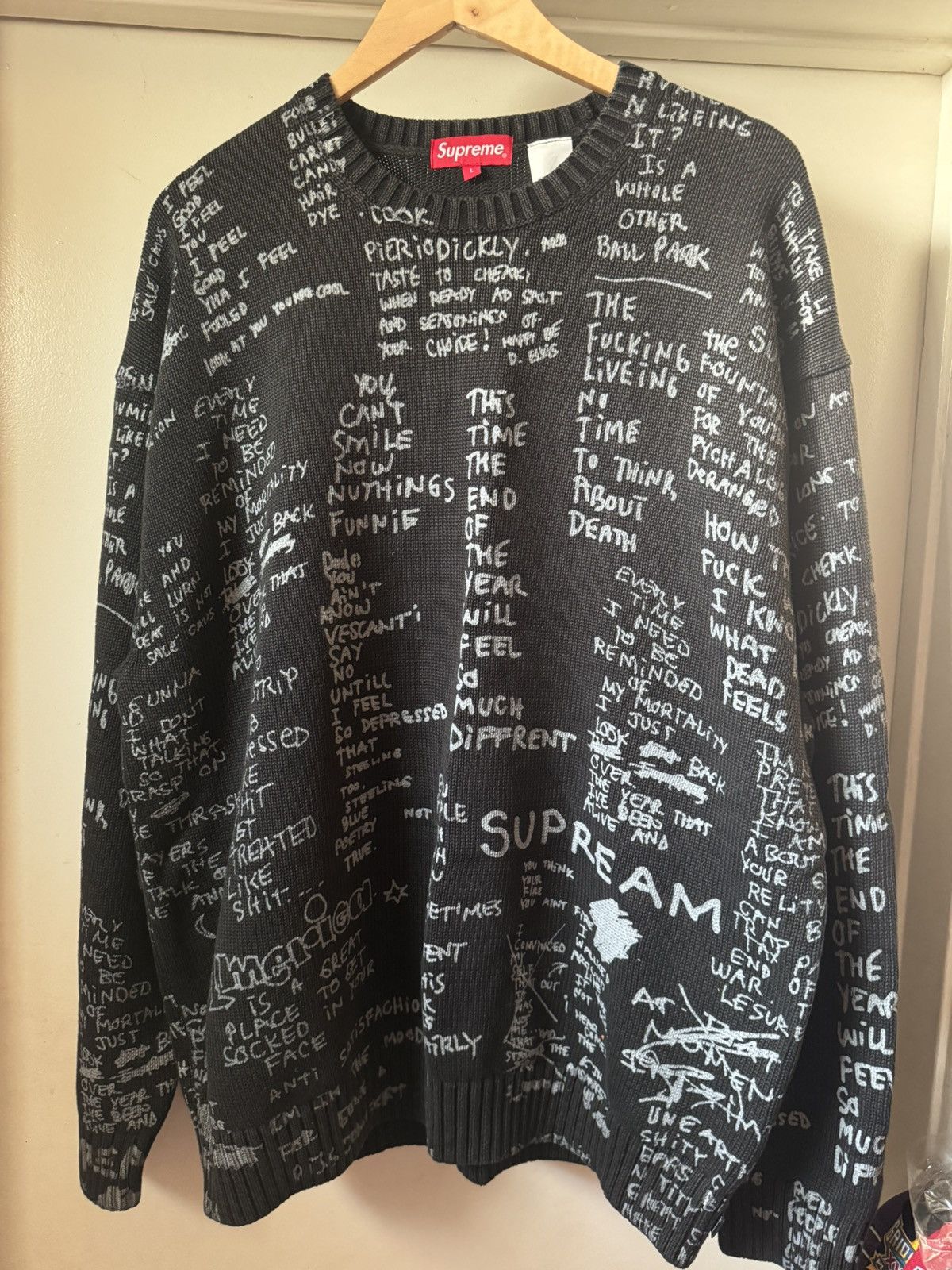 Supreme Supreme Gonz Poems Sweater | Grailed