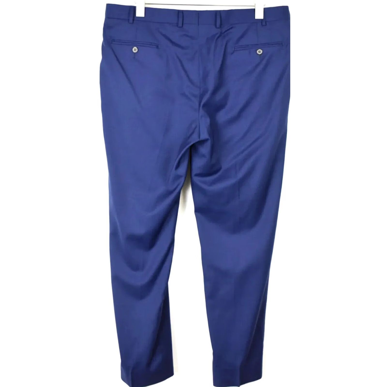 Suitsupply Suitsupply Brescia Trousers Men's UK 46S / W38 Wool Zip Fly Pockets Blue Size US 30 / EU 46 - 3 Thumbnail