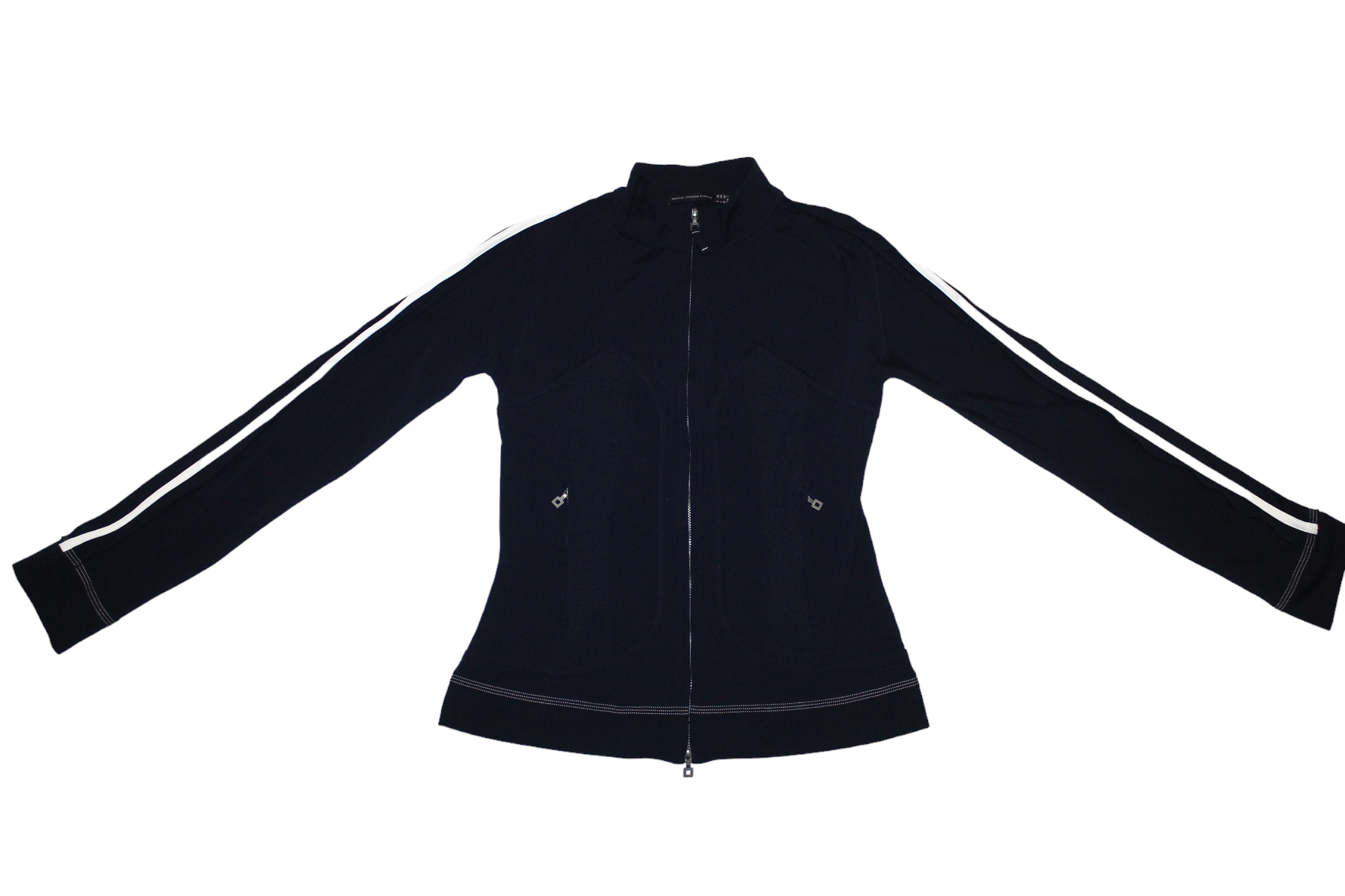 Marithe + Francois Girbaud RARE VTG💥 M+FG CRAVATATAKILLER Taped Track Fitted Jacket Size M / US 6-8 / IT 42-44 - 4 Thumbnail