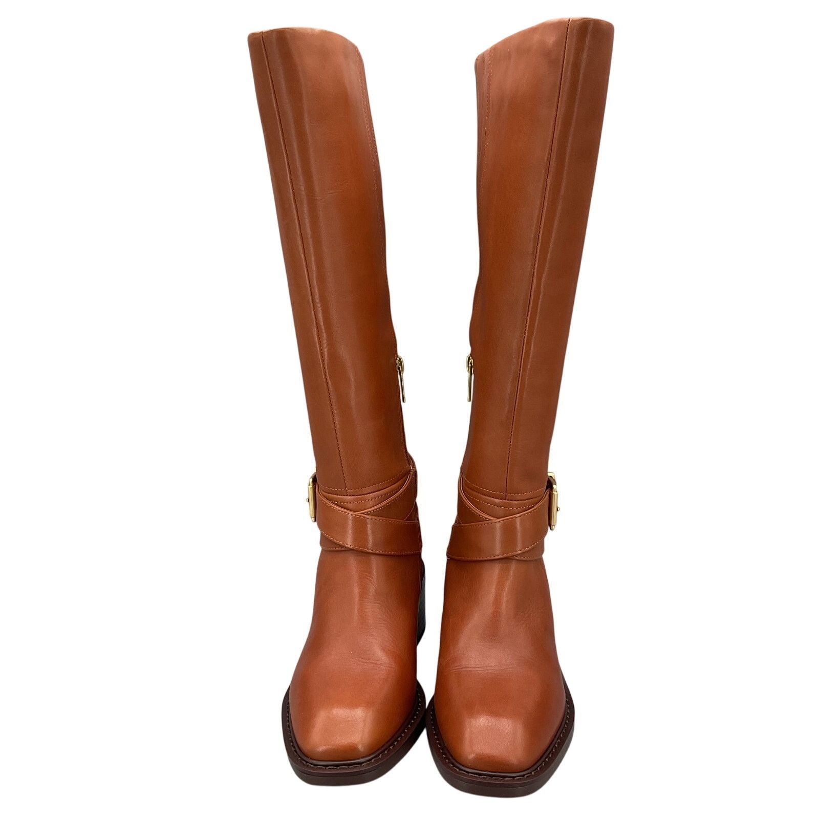 Vince Camuto Vince Camuto Women Gini Buckled Riding Boot Brown Size 7W XC Size US 7 / IT 37 - 3 Thumbnail
