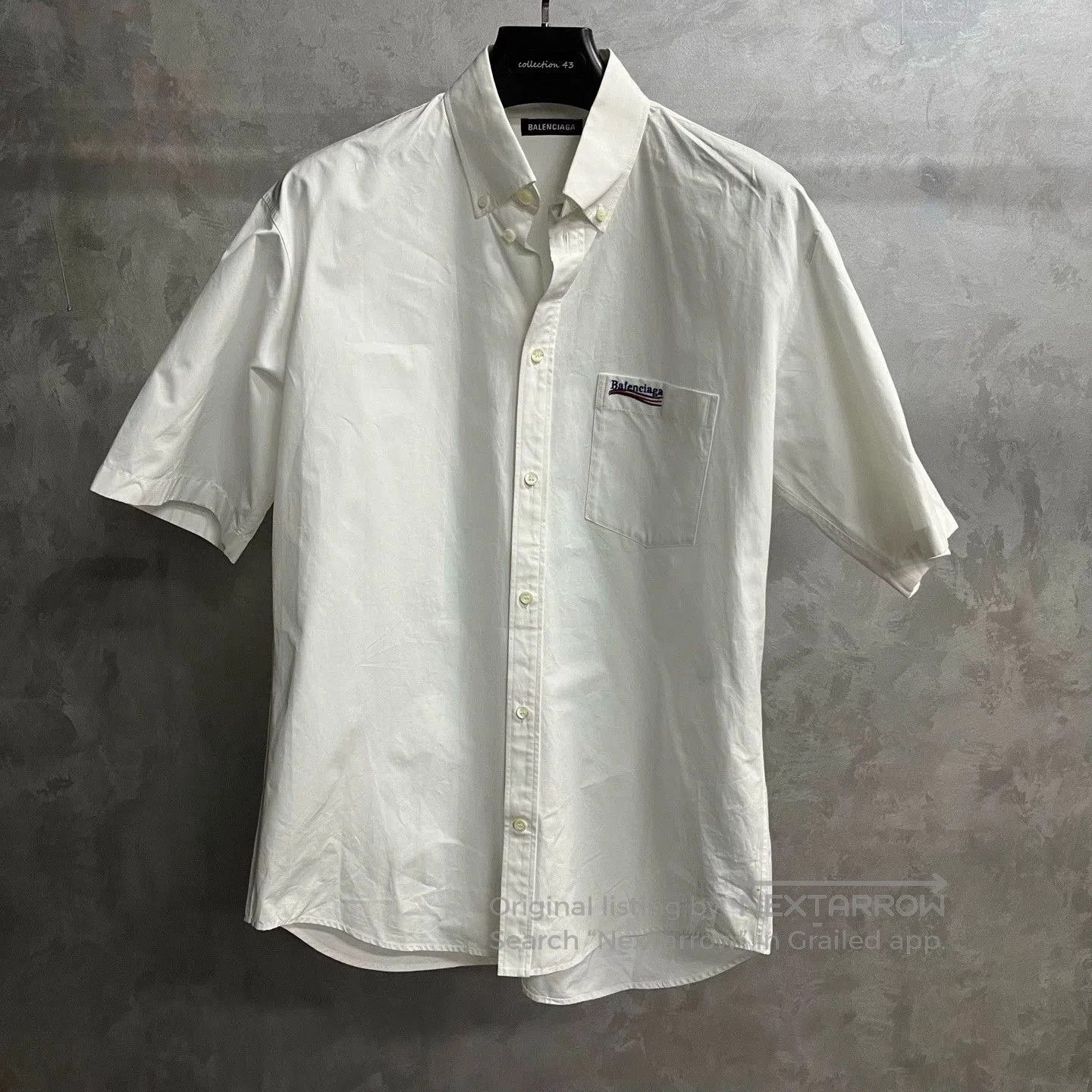 Balenciaga Balenciaga White Embroidered Coke Shirt. Size US S / EU 44-46 / 1 - 1 Thumbnail