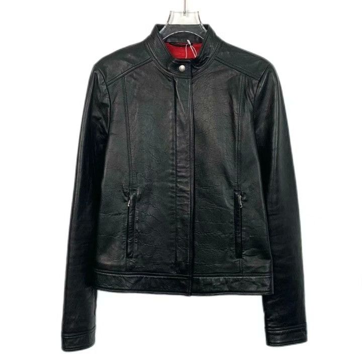 Gucci Gucci Black Leather Stand Collar Jacket Size US XS / EU 42 / 0 - 1 Thumbnail