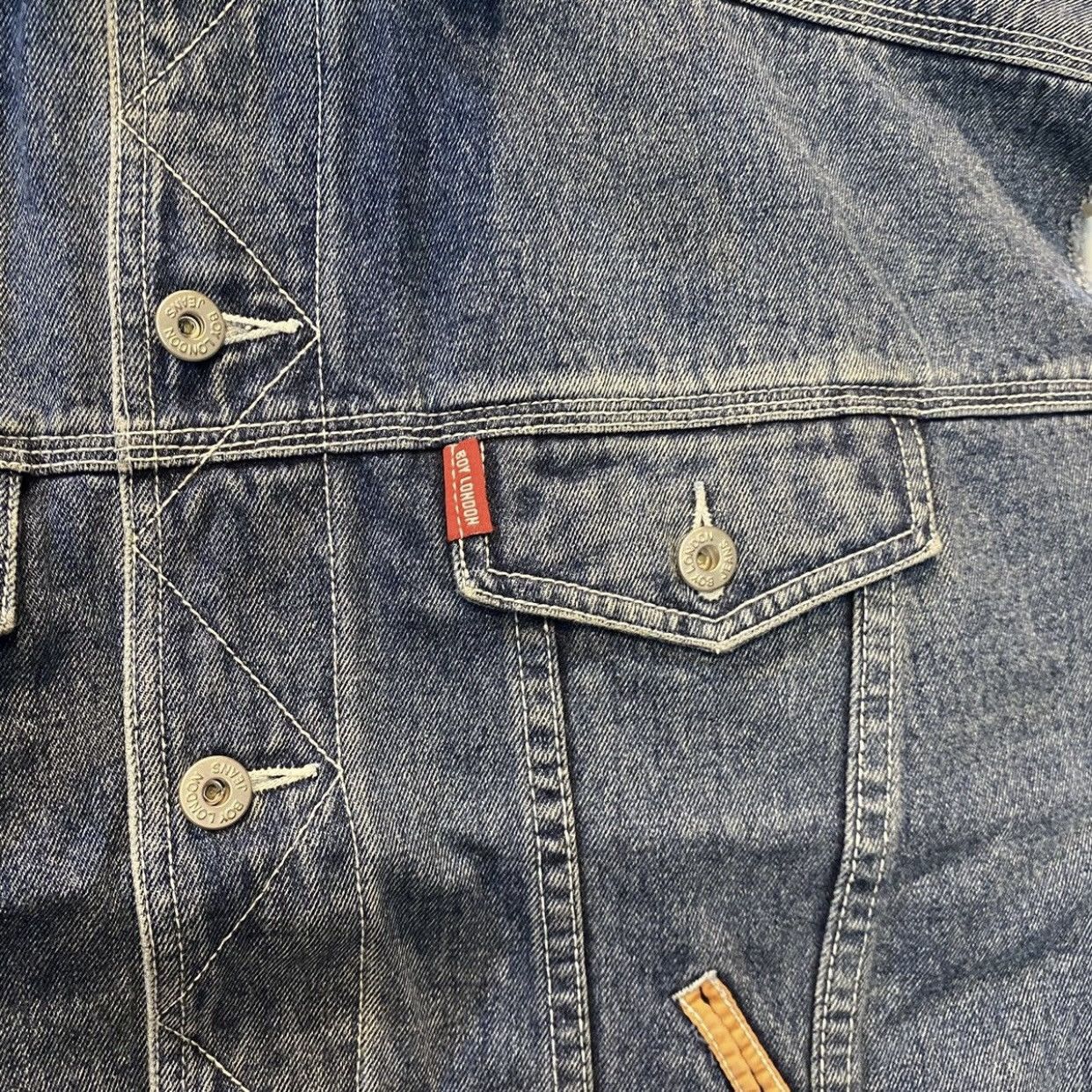 Boy London Vintage BOY London Denim Trucker Vest Rare Biker Style Size US M / EU 48-50 / 2 - 5 Thumbnail