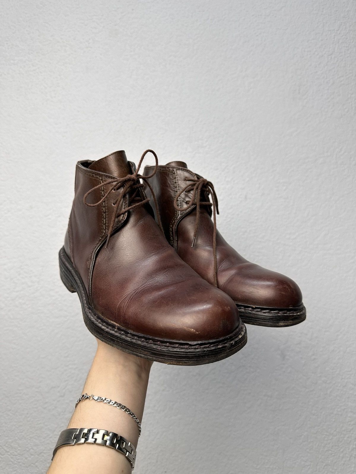 Versace RARE RRL LEATHER BOOTS WESTERN AS 98 JAPAN GUIDI HANDMADE Size US 6 / EU 39 - 8 Thumbnail