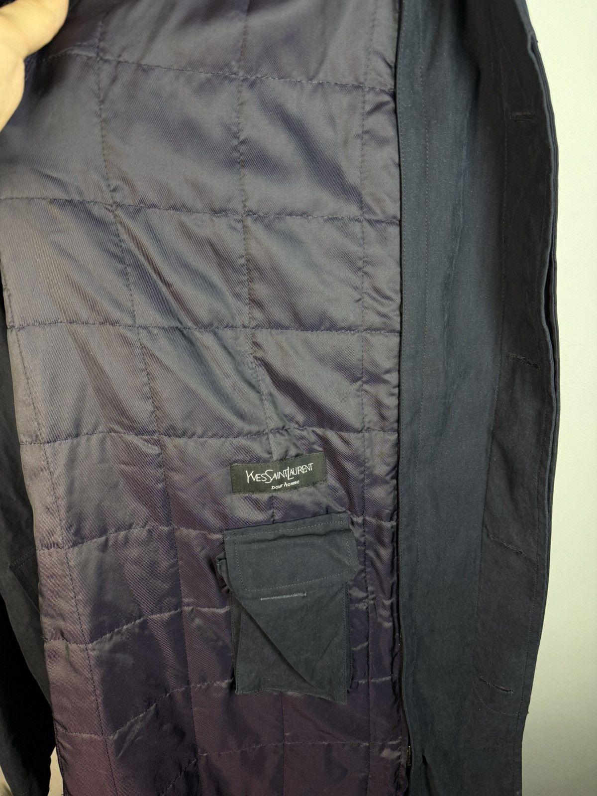 Yves Saint Laurent YSL Trenchcoat Navy Soft YSL Coat Size US XL / EU 56 / 4 - 15 Thumbnail