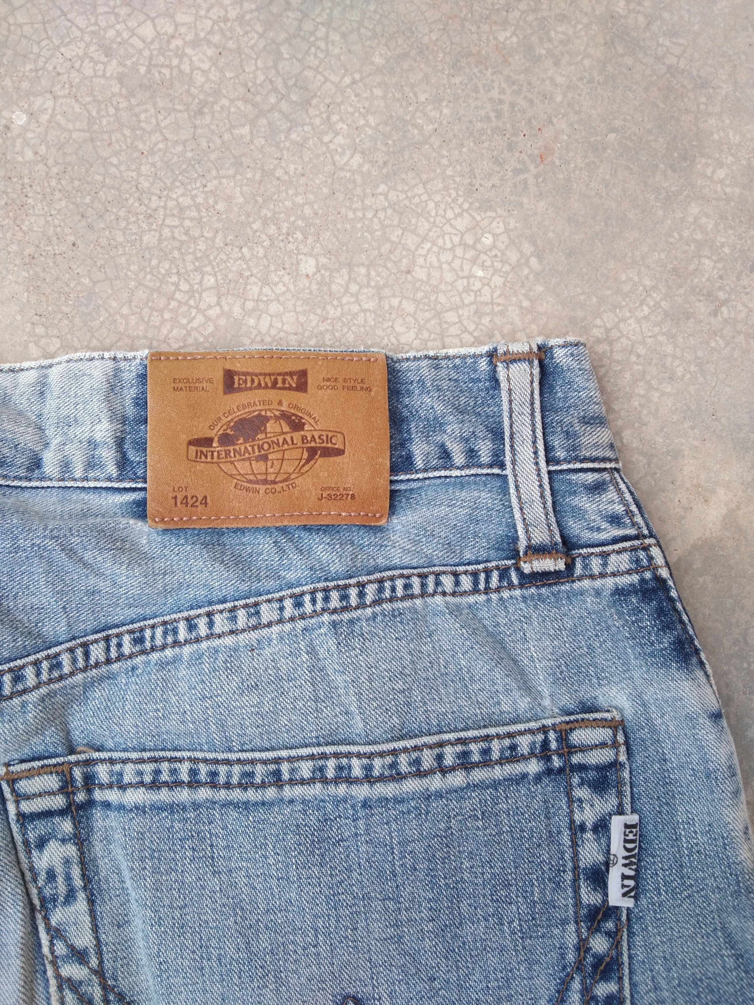 Japanese Brand Vintage Faded Blue Edwin Straight Leg Distressed Jeans 30x29 Size US 30 / EU 46 - 4 Thumbnail