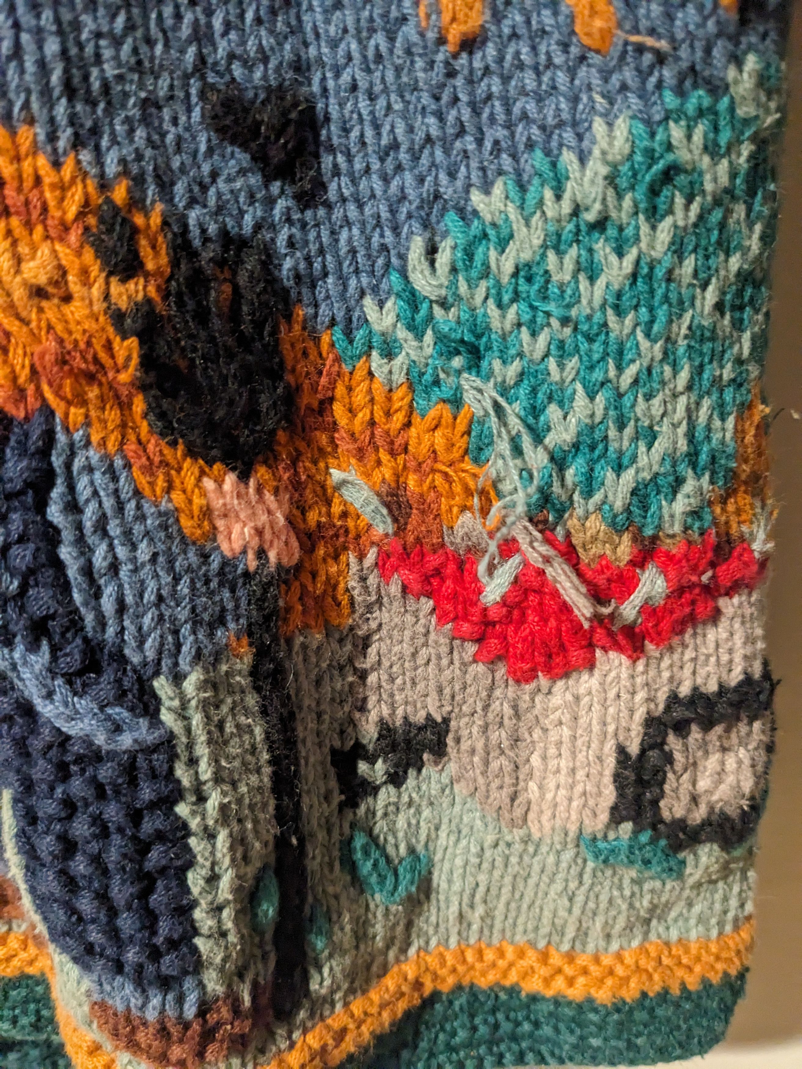 Vintage Vintage 90s Signatures Northern Isles Cat Cardigan Sweater Size L / US 10 / IT 46 - 4 Thumbnail