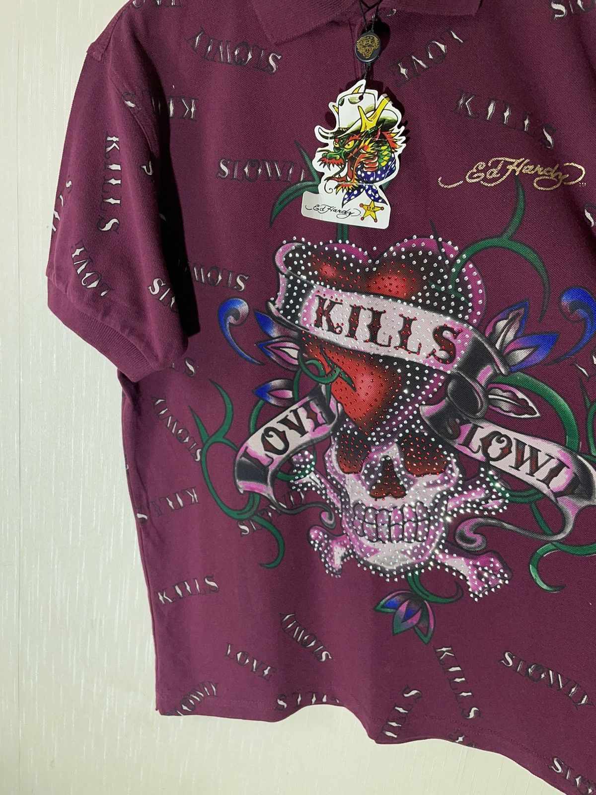 Ed Hardy × Vintage Ed Hardy vintage streetwear polos Size US XXL / EU 58 / 5 - 4 Thumbnail