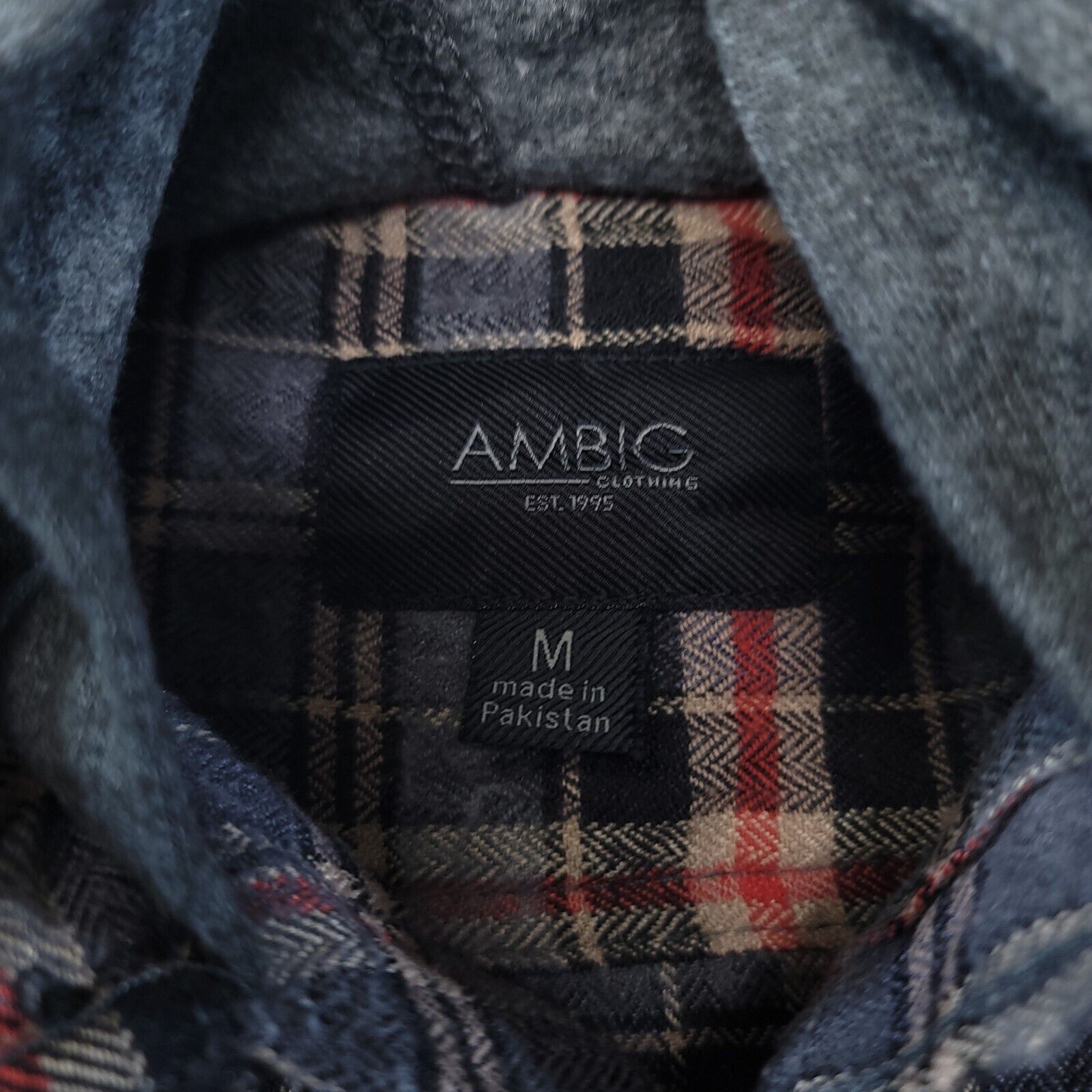 Ambig AMBIG Casual Button Up Hoodie Mens Size Medium M Gray Plaid Size US M / EU 48-50 / 2 - 3 Thumbnail