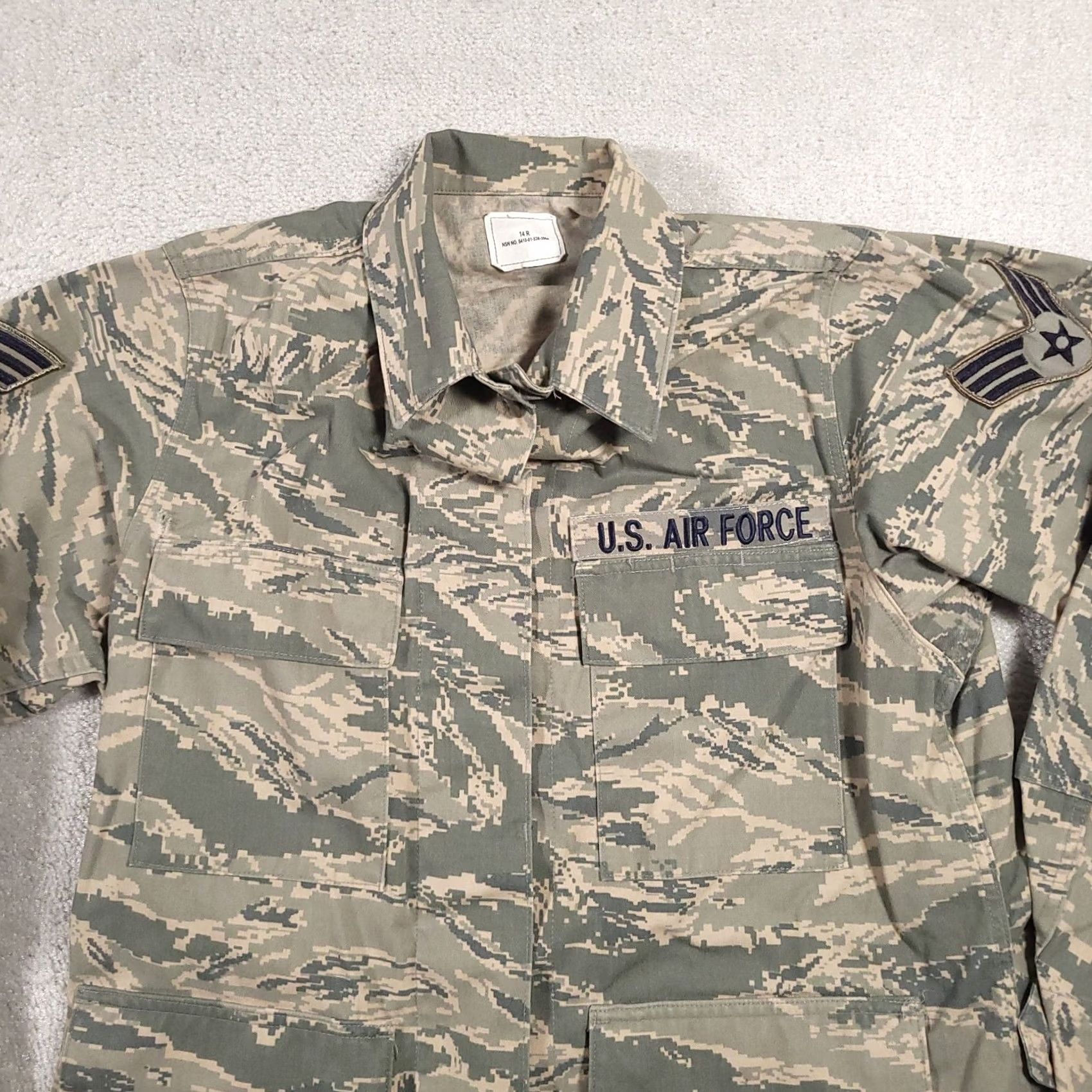 Vintage VINTAGE US Air Force Utility Coat Camouflage Women's 14 Regular Patches Button Up Heavy Size XL / US 12-14 / IT 48-50 - 3 Thumbnail