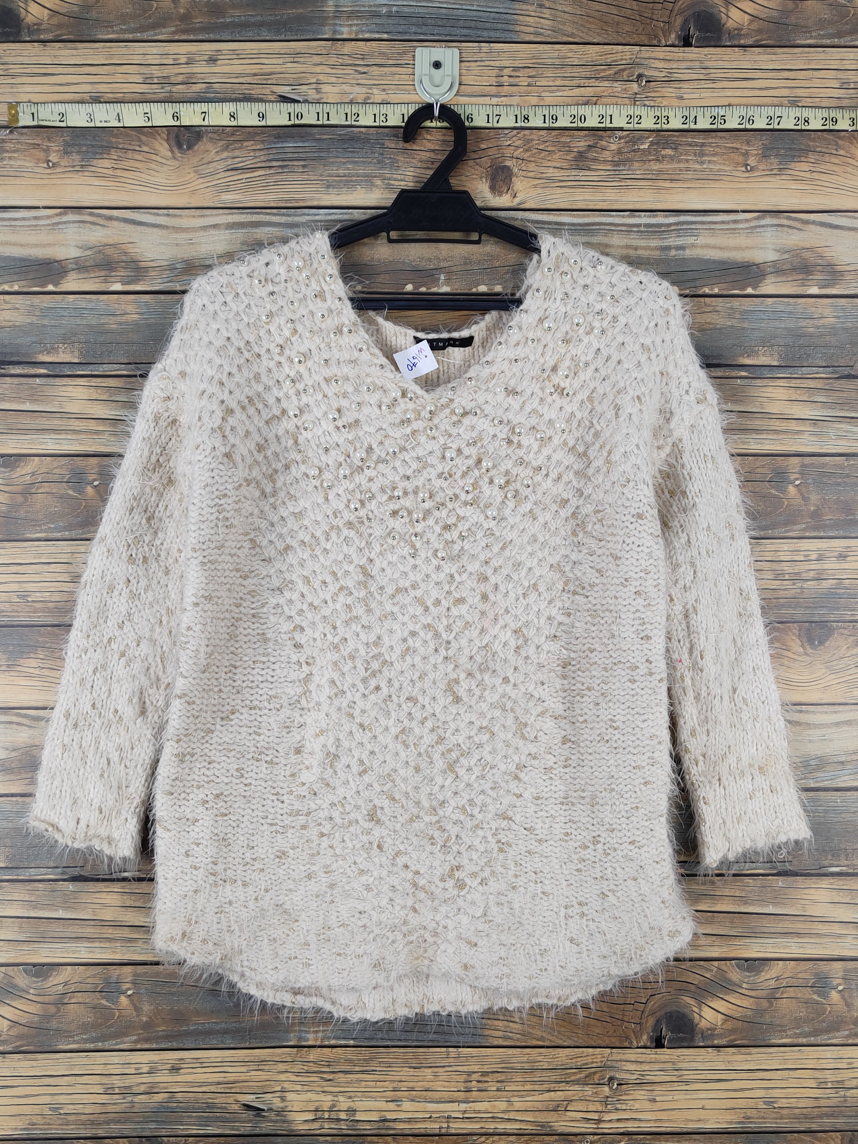 Japanese Brand Atmark Light Brown Shag Shaggy Fur Mohair Knitwear #W1670 Size M / US 6-8 / IT 42-44 - 1 Thumbnail